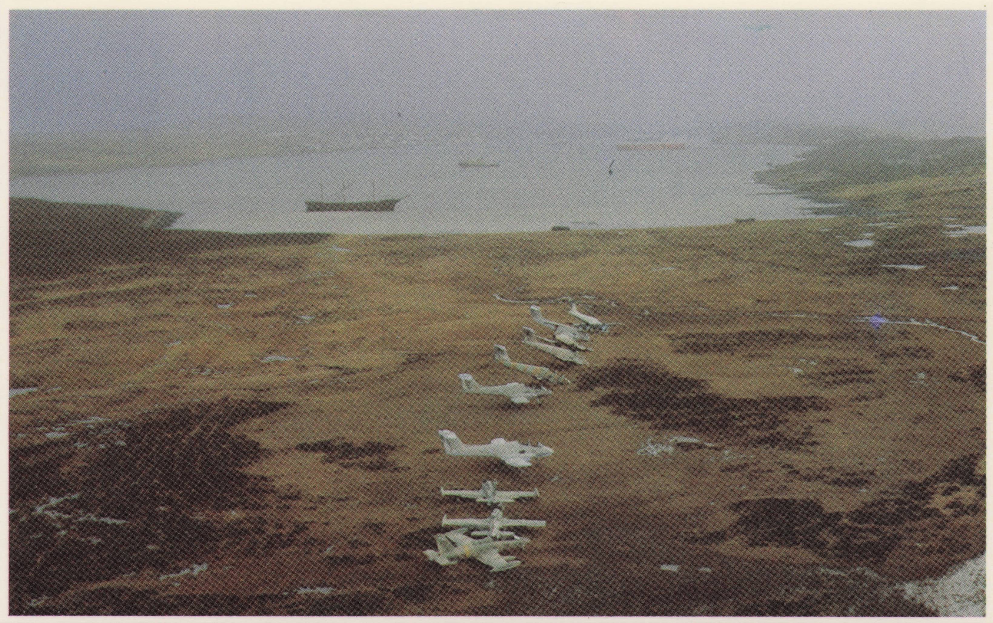 Falklands War Argentine Pucara Ground Attack On Plane Aircraft Military Postcard