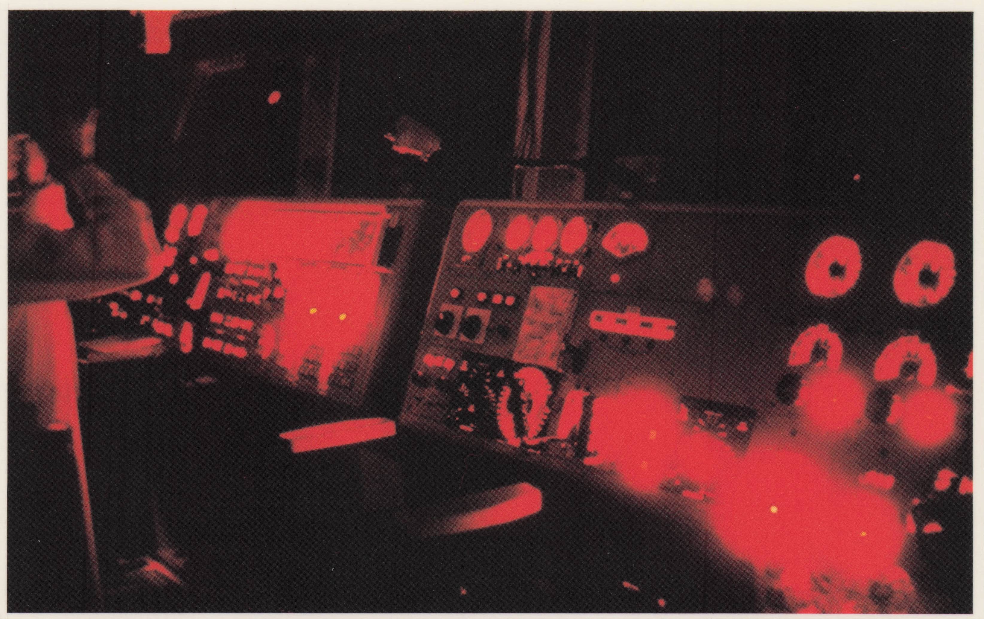 Falklands War HMS Invincible Bridge by Night Royal Navy Fleet Military Postcard
