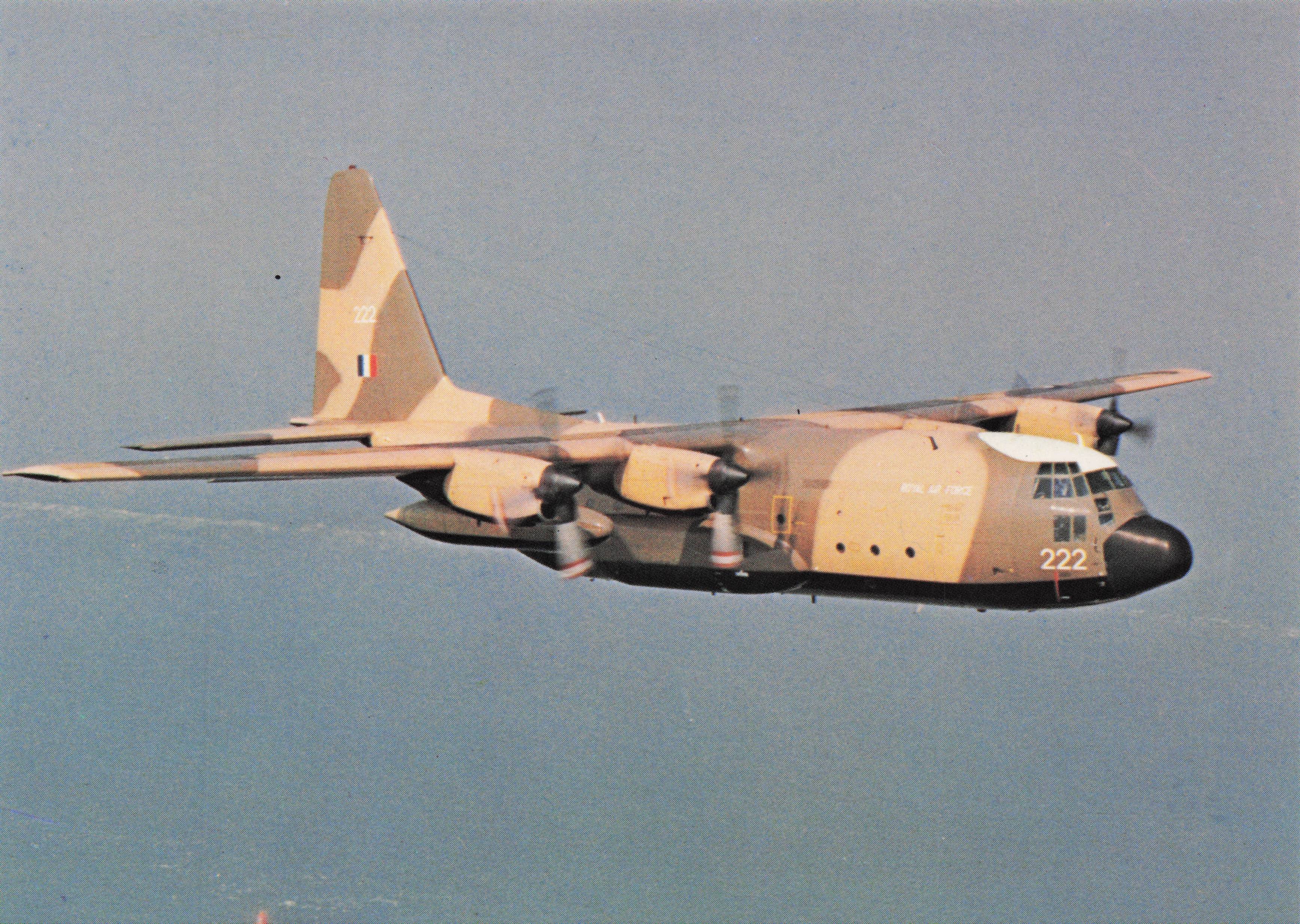 Lockheed C-130K Hercules RAF Cargo Transport Plane Military Aircraft Postcard