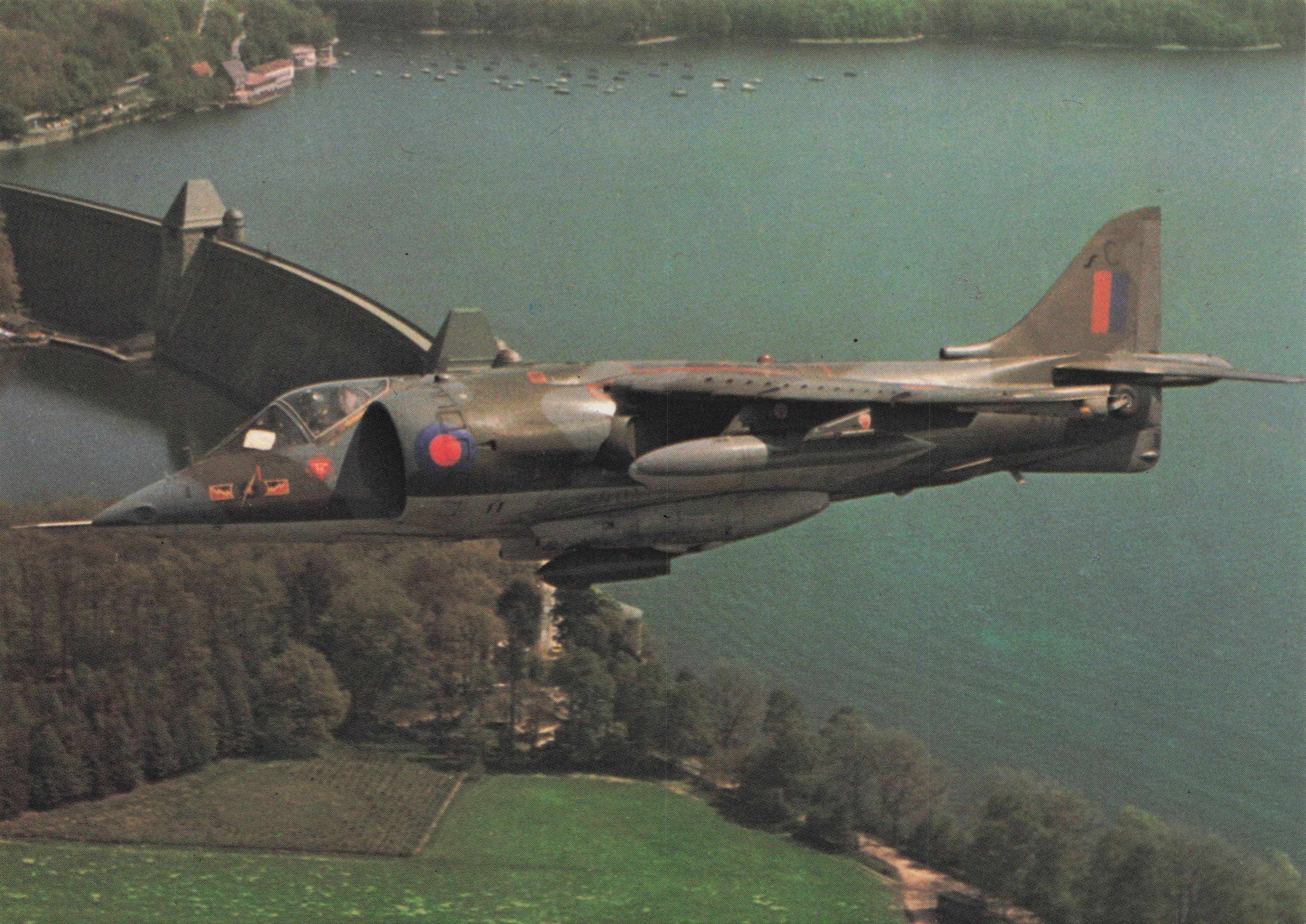 Hawker Siddeley Harrier GR3 Jet RAF Strike Plane Military Aircraft Postcard