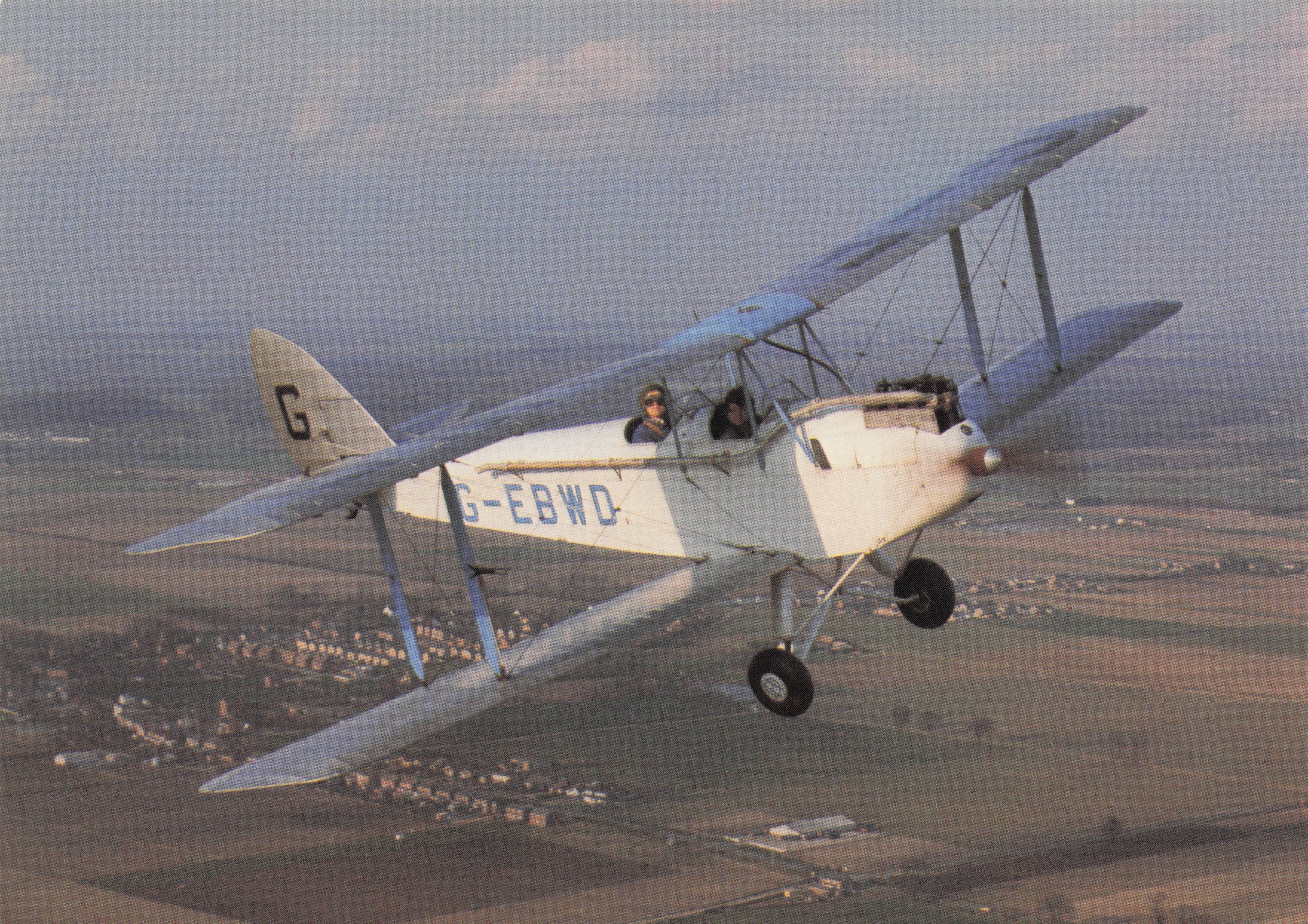 De Havilland DH60 Moth Vintage Biplane RAF Fleet Plane Military Aircraft Postcard