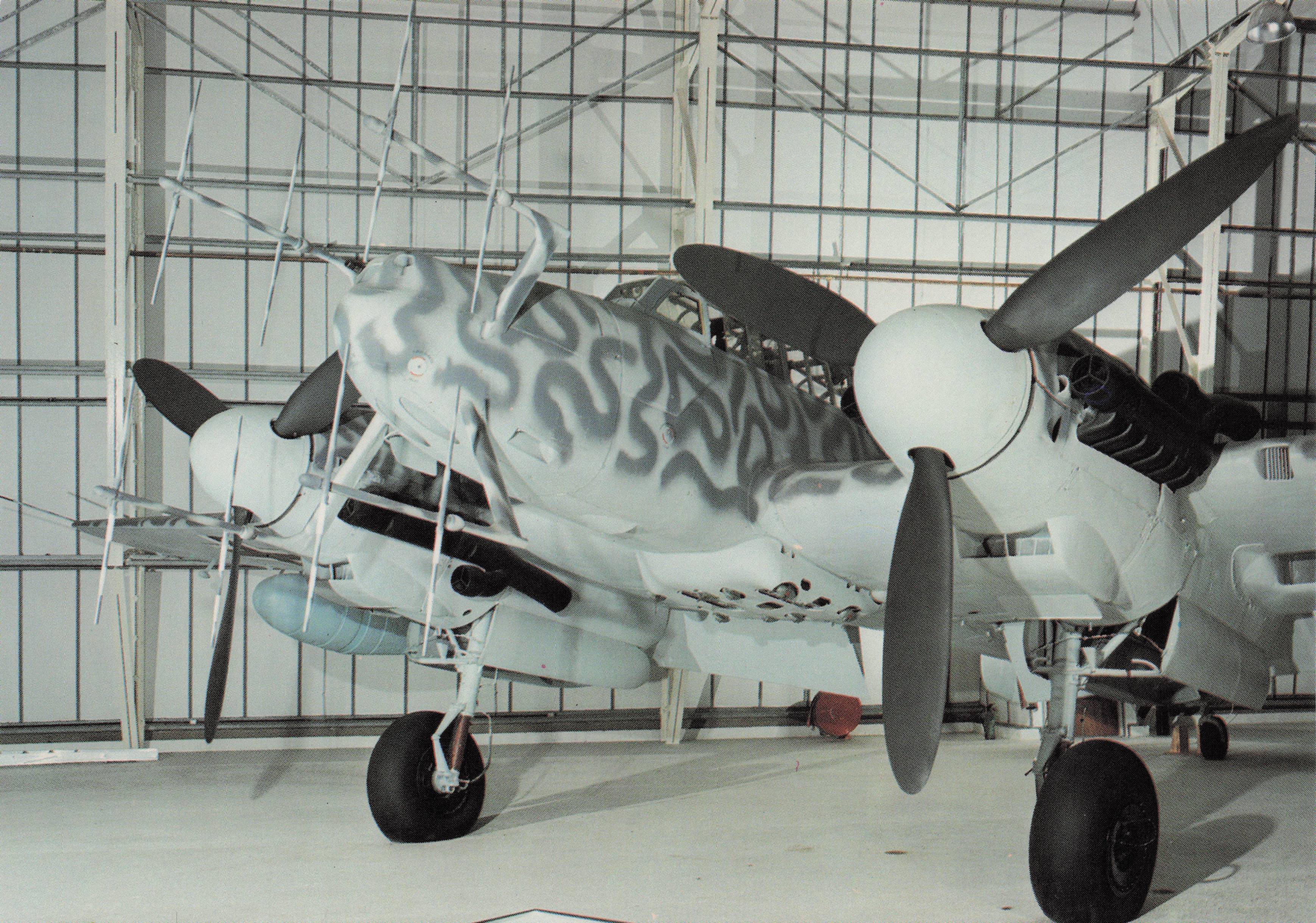 Messerschmitt Bf 110G Night Fighter Luftwaffe Axis Fleet Plane Military Postcard