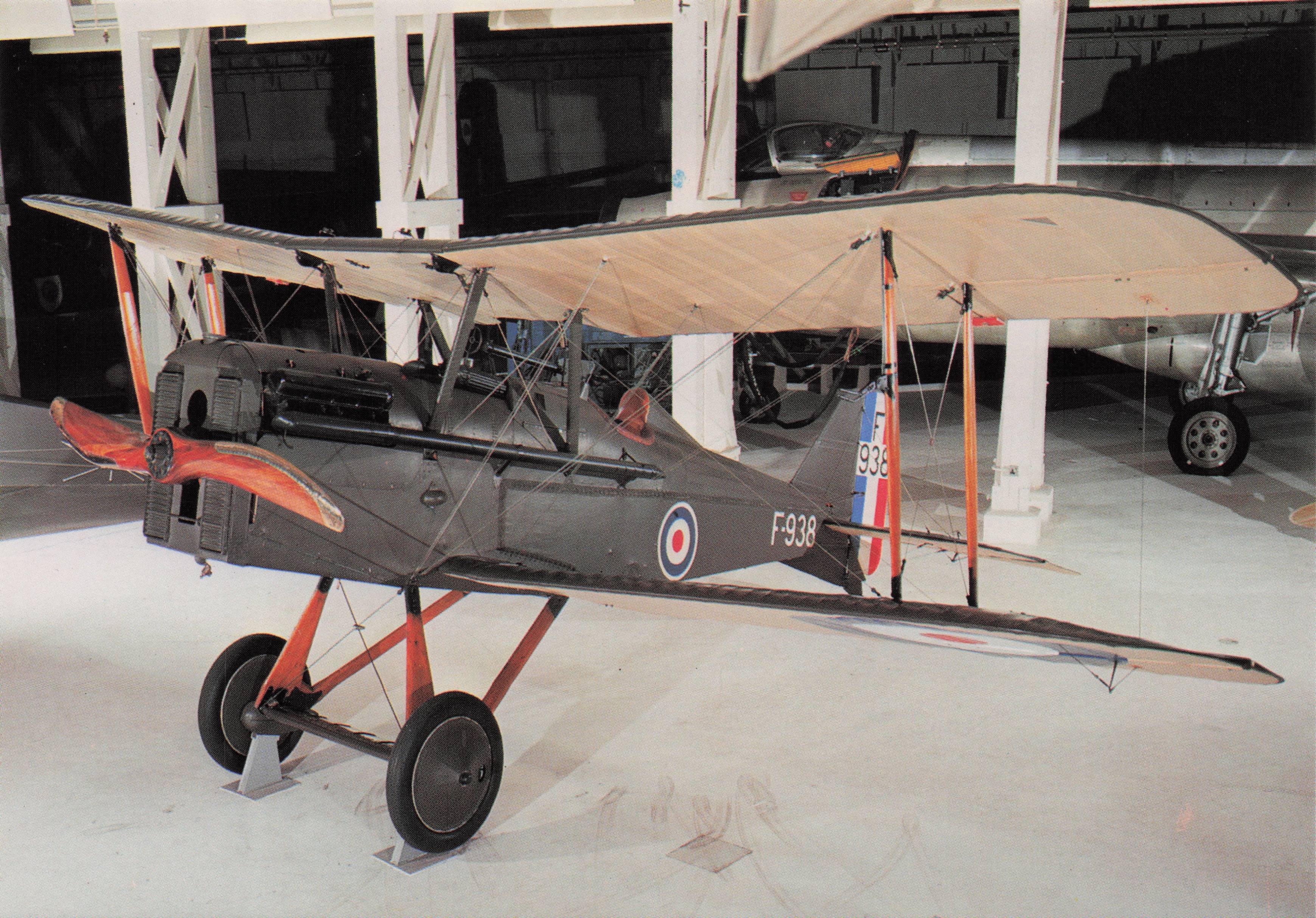 SE5A F938 Vintage Biplane Fighter RAF Fleet Plane Military Aircraft Postcard