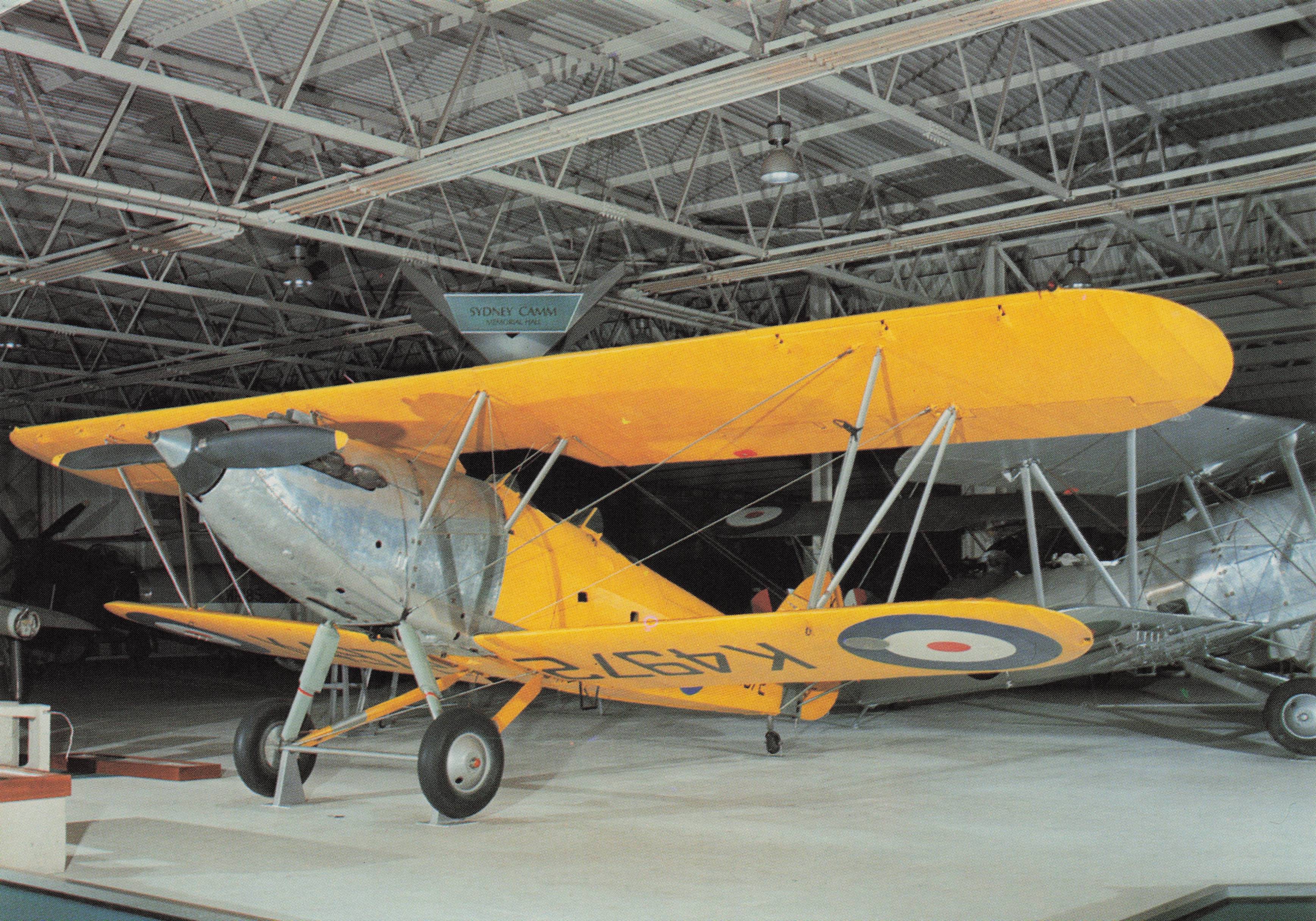 Hawker Hart Trainer Vintage Biplane RAF Training Fleet Military Postcard