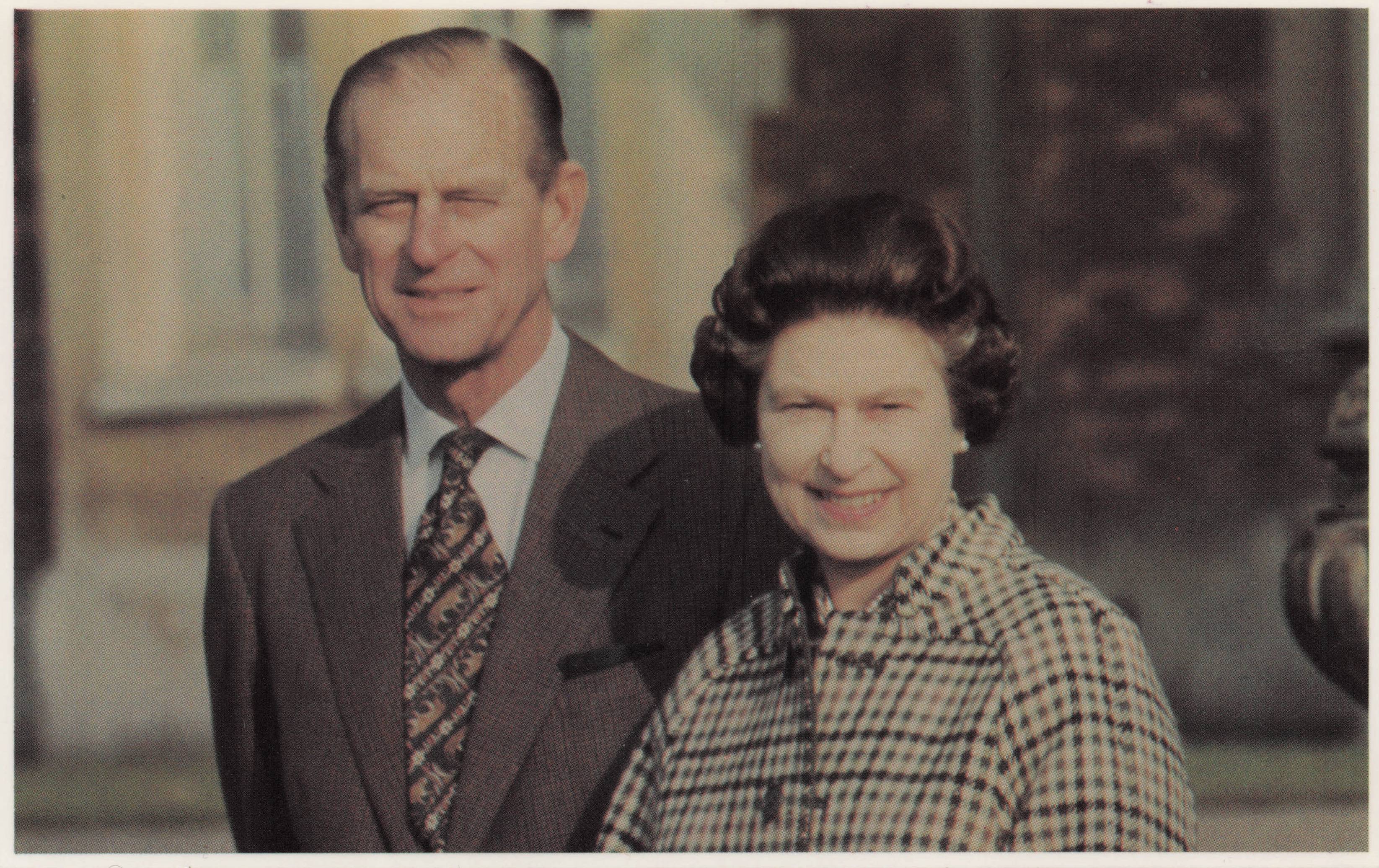 Queen Elizabeth II Philip Stunning Royal Portrait 30th Anniversary Rare Postcard