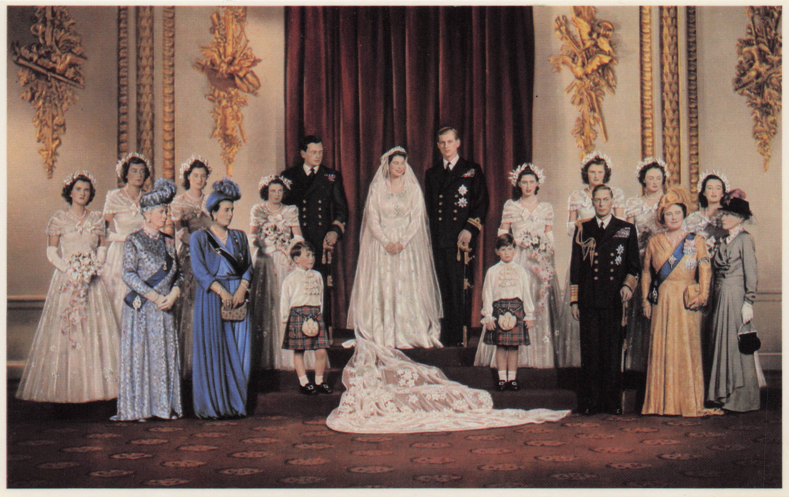 Royal Wedding Day Portrait November 1947 Queen Elizabeth II Rare Postcard