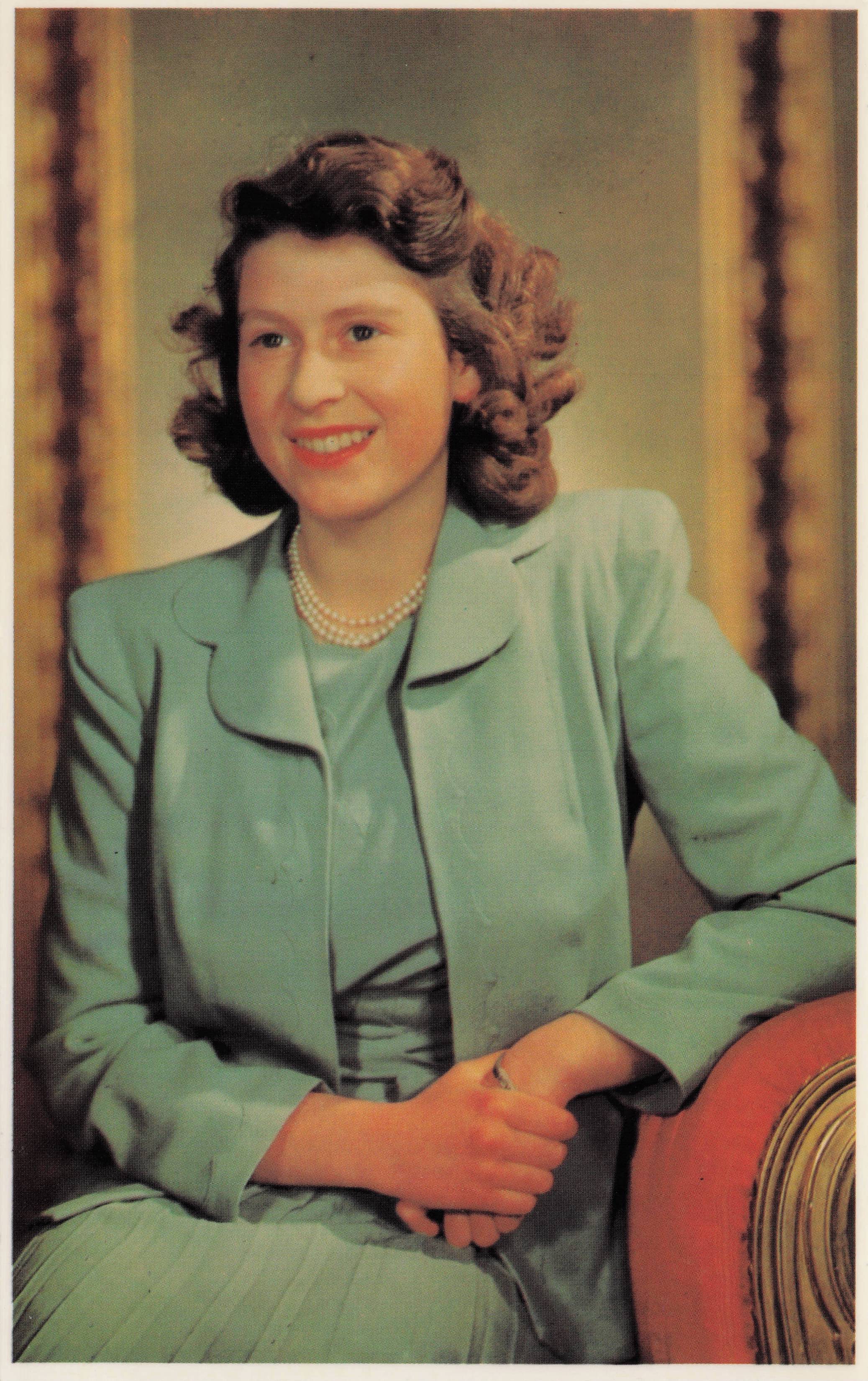 Queen Elizabeth II Portrait Early Years as Young Princess Rare Royal Postcard