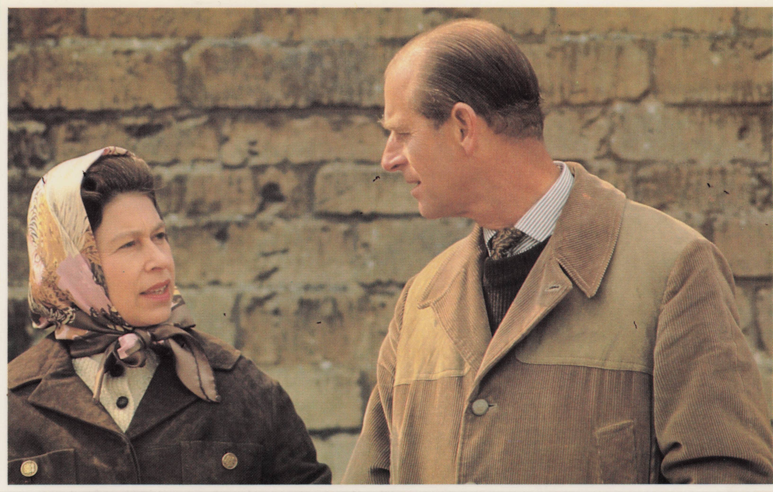 Badminton Horse Trials Duke Of Edinburgh Queen Elizabeth II Rare Postcard