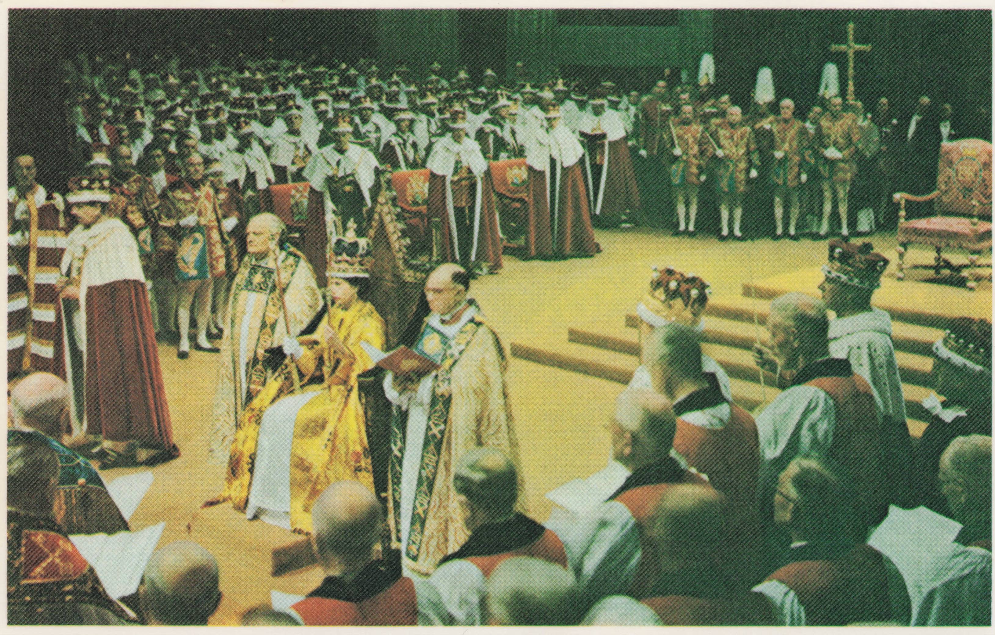 Queen Elizabeth II Shrine Confessor Westminster Abbey Royal Ceremony Postcard