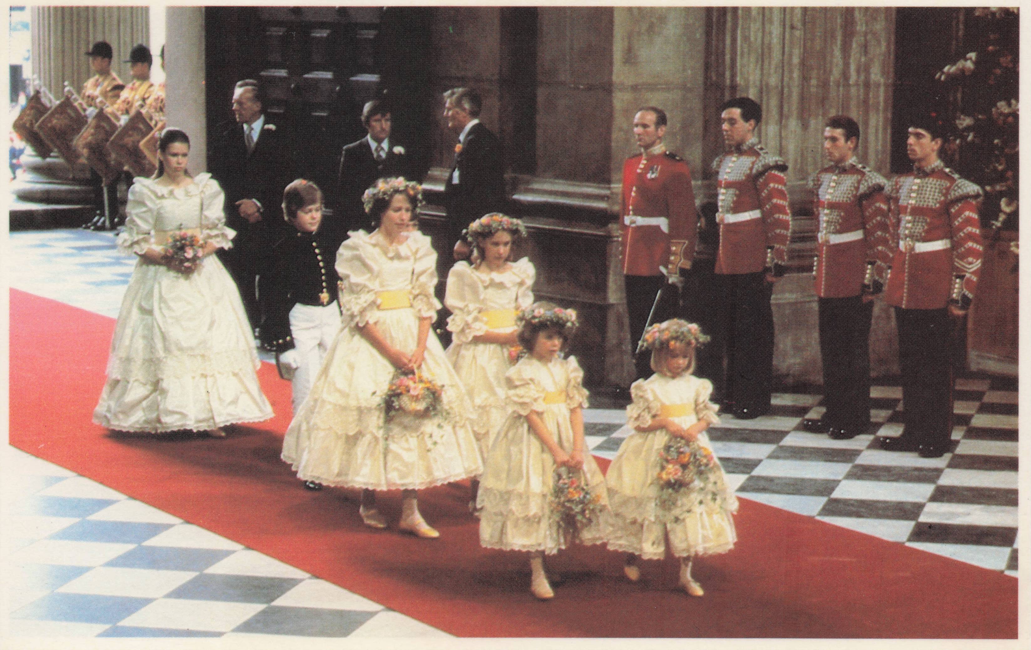 Bridesmaids Prince Charles Princess Diana Royal Wedding 1981 Photo Postcard