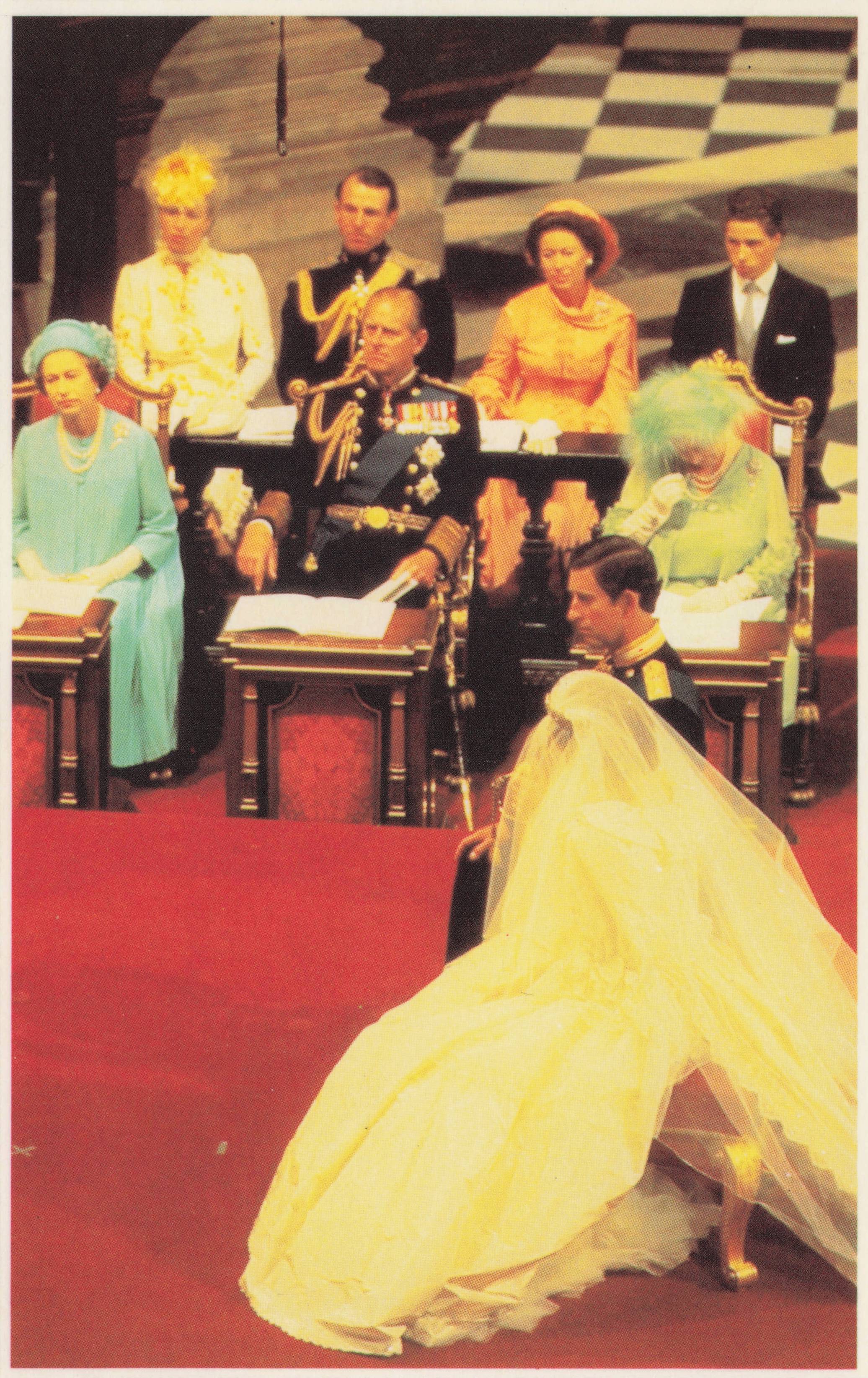 Cathedral Ceremony Prince Charles Princess Diana Royal Wedding 1981 Postcard