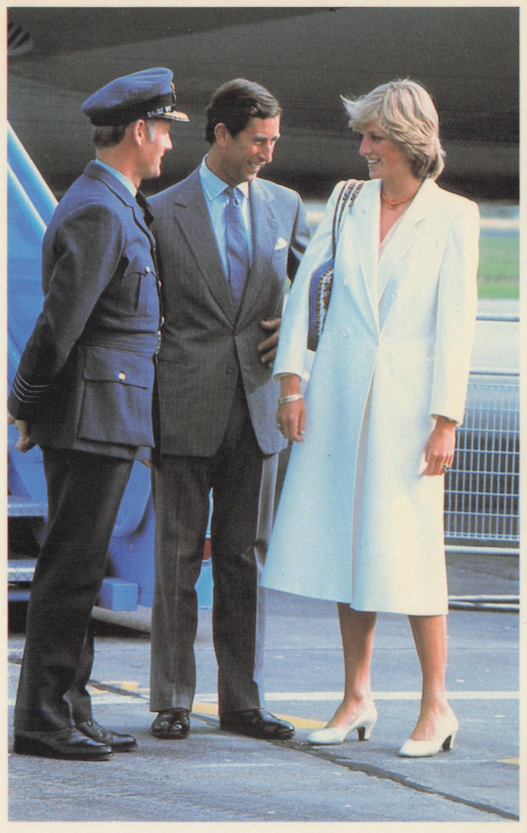 Aberdeen Flight Prince Charles Princess Diana Royal Wedding 1981 Postcard