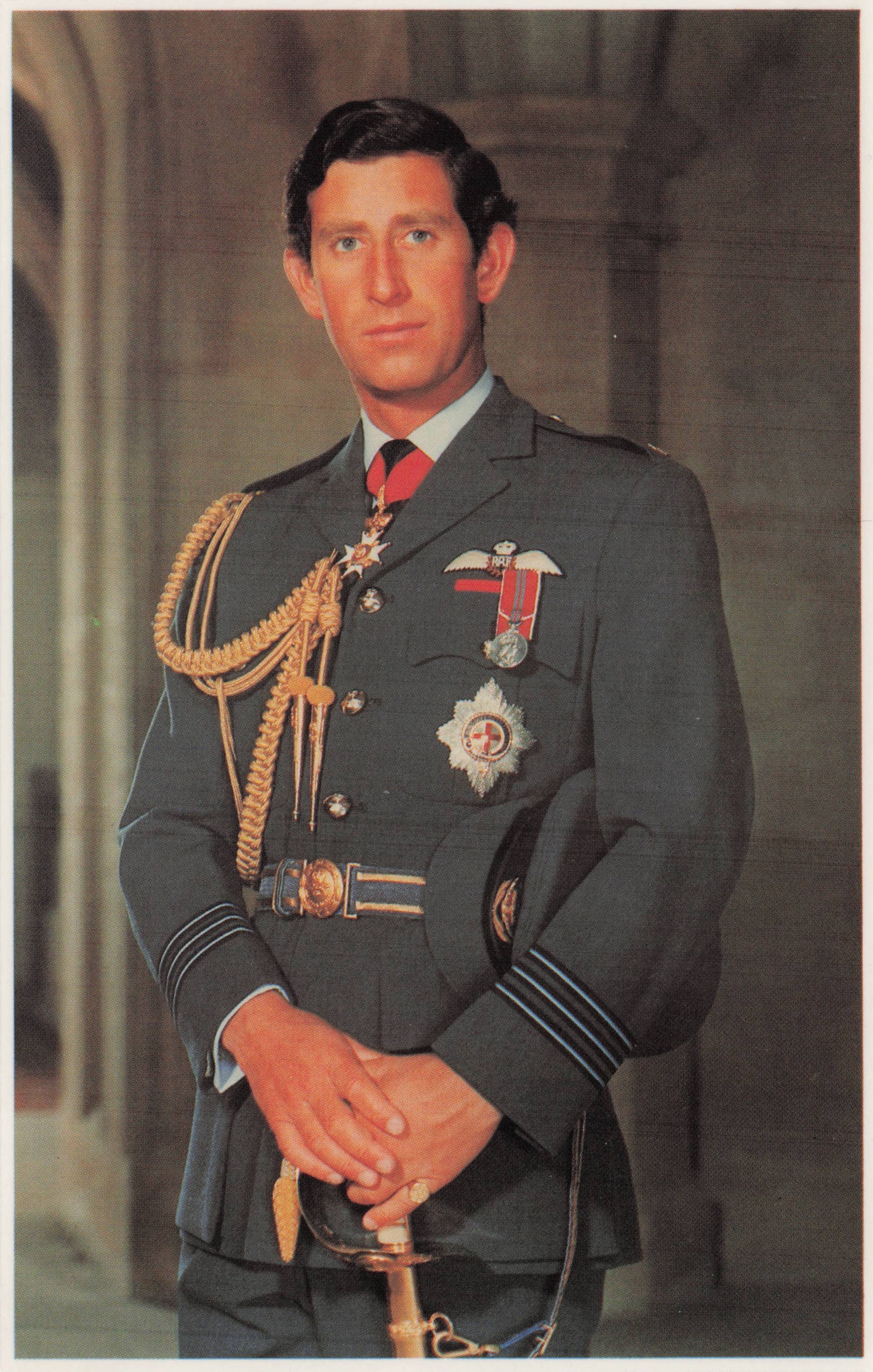 Prince King Charles In Military Uniform Royal Regalia 1981 Wedding Postcard