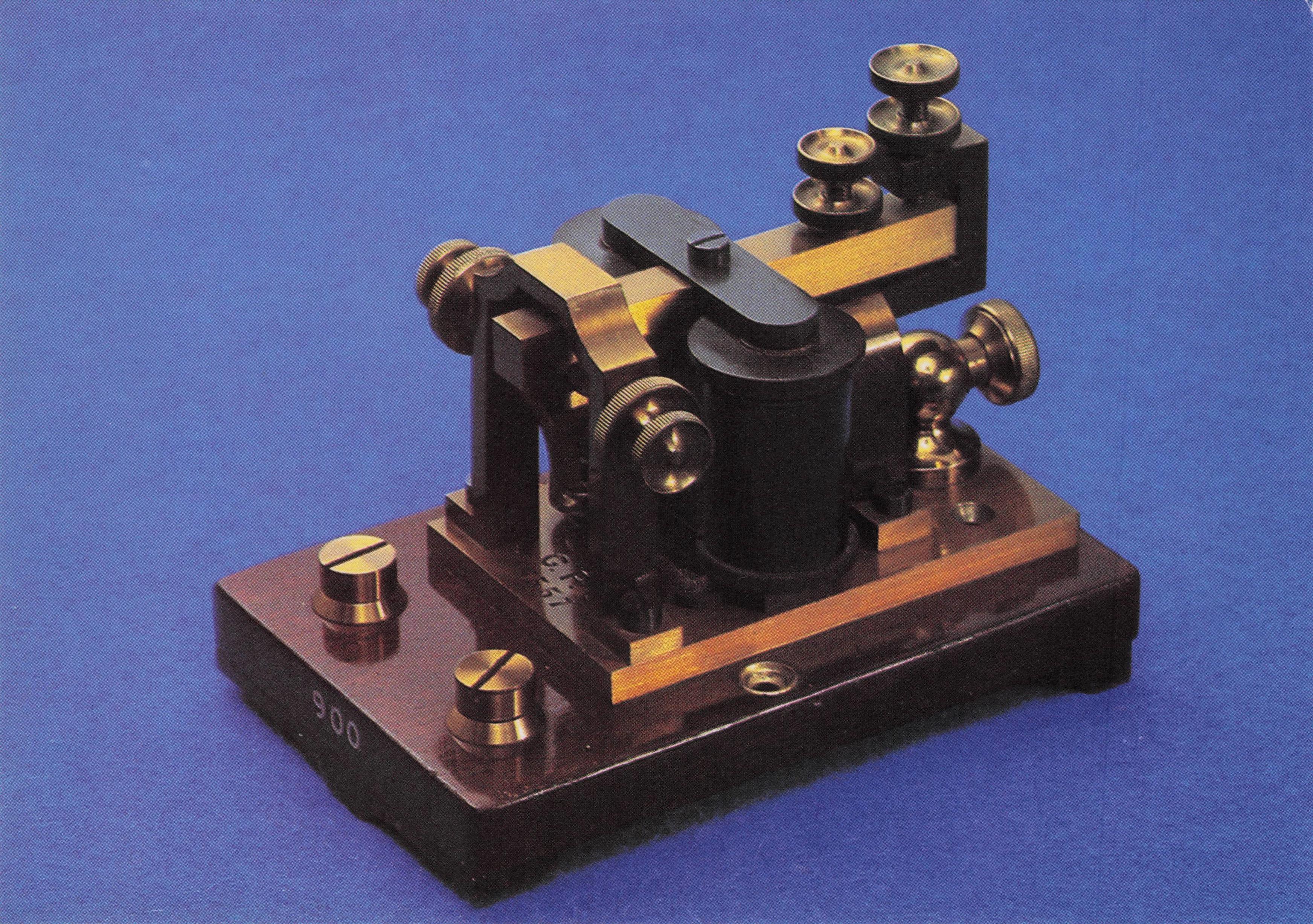 Post Office Antique Morse Sounder Phone Postcard