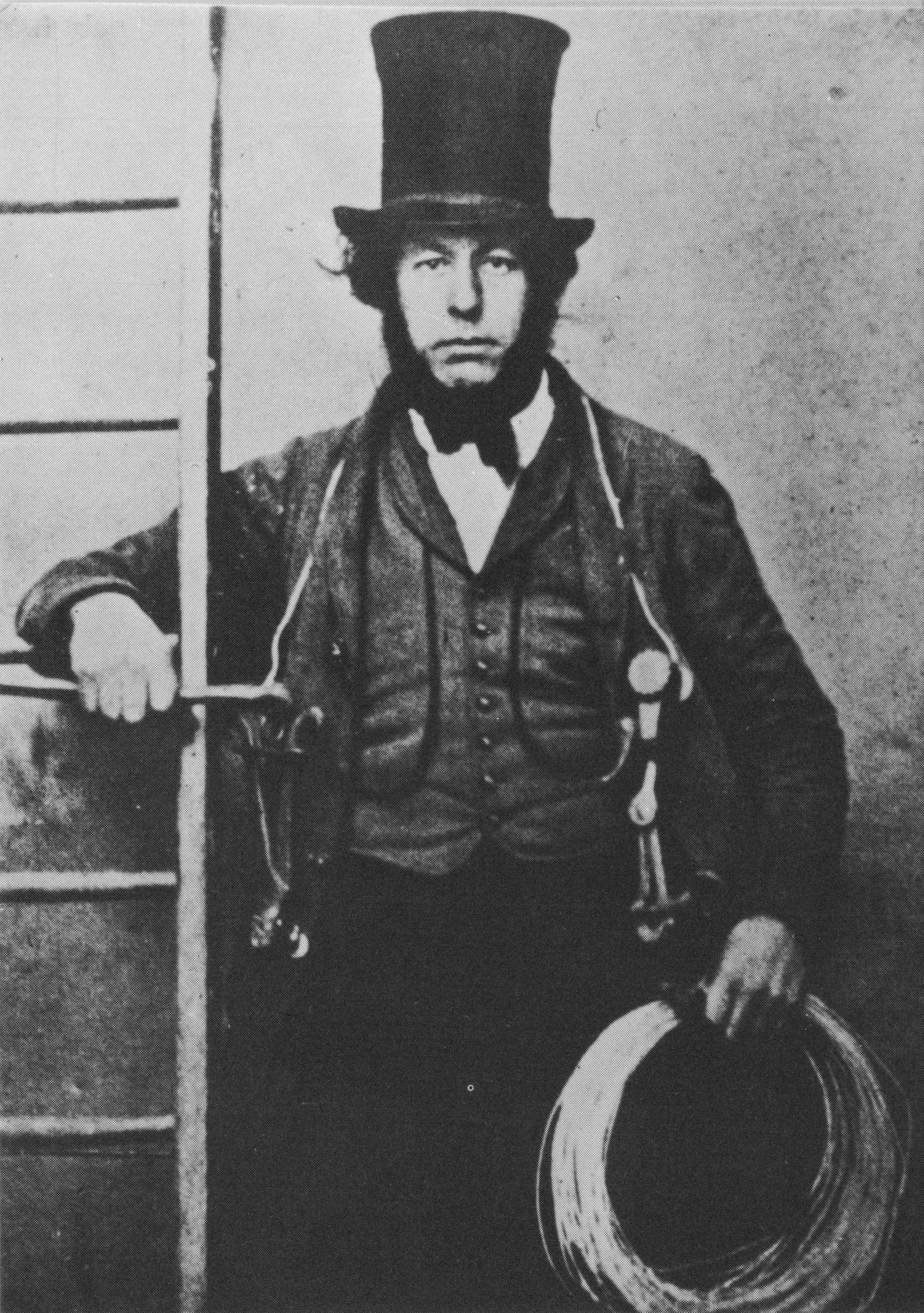 Birmingham Old Telephone Lineman Worker With Tools In Top Hat Photo Postcard