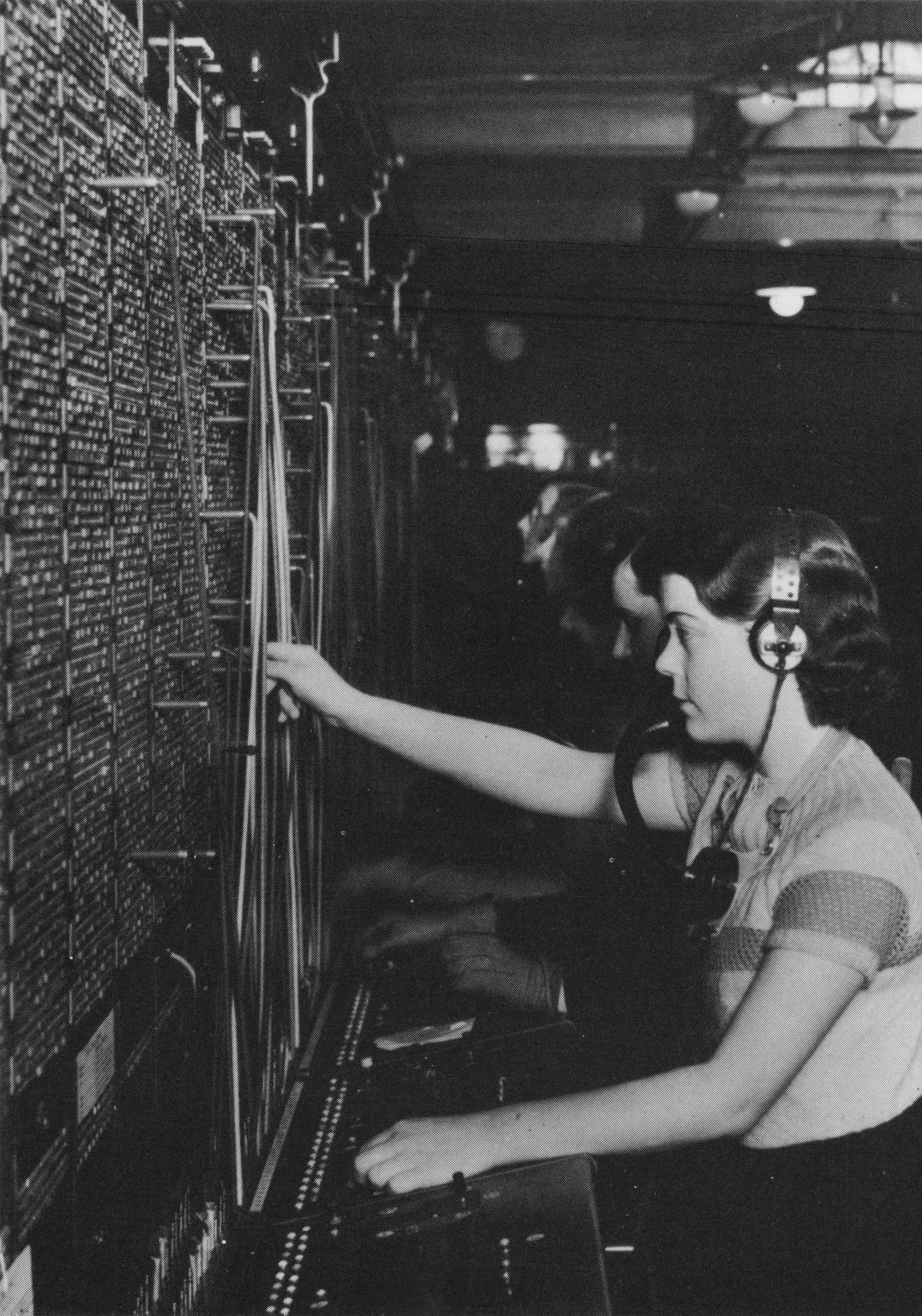 Old Telephone Exchange City Switchboard Operator British Telecom Photo Postcard