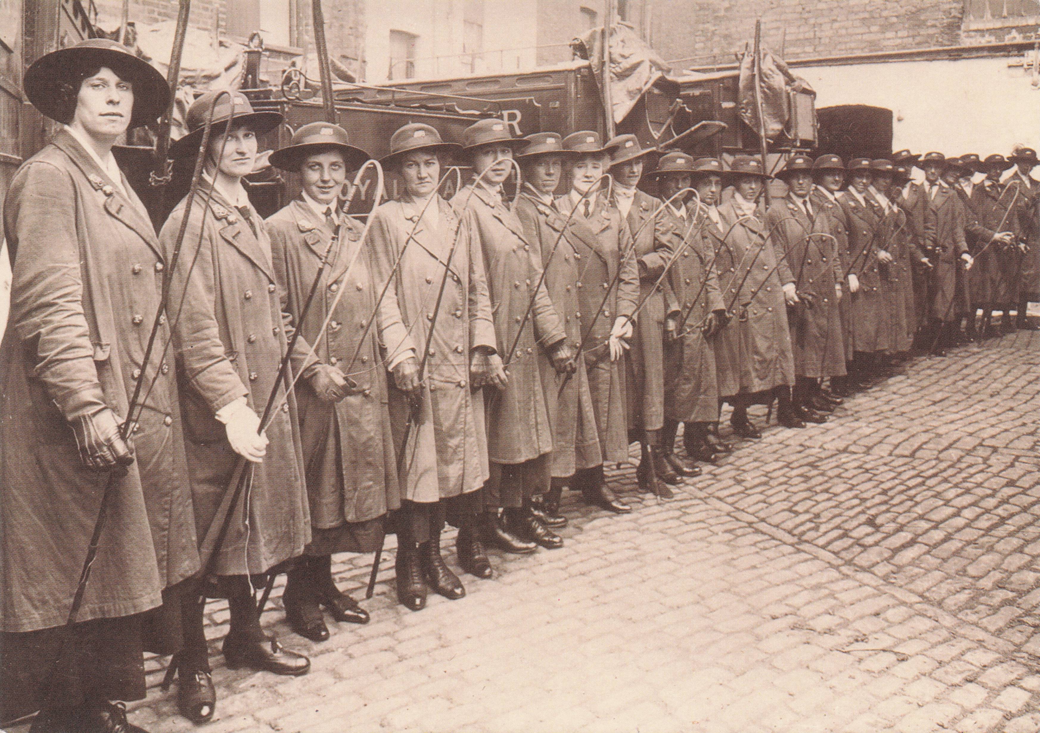 Corps Of London WW1 Women Post Office Royal Mail Van Drivers Photo Postcard