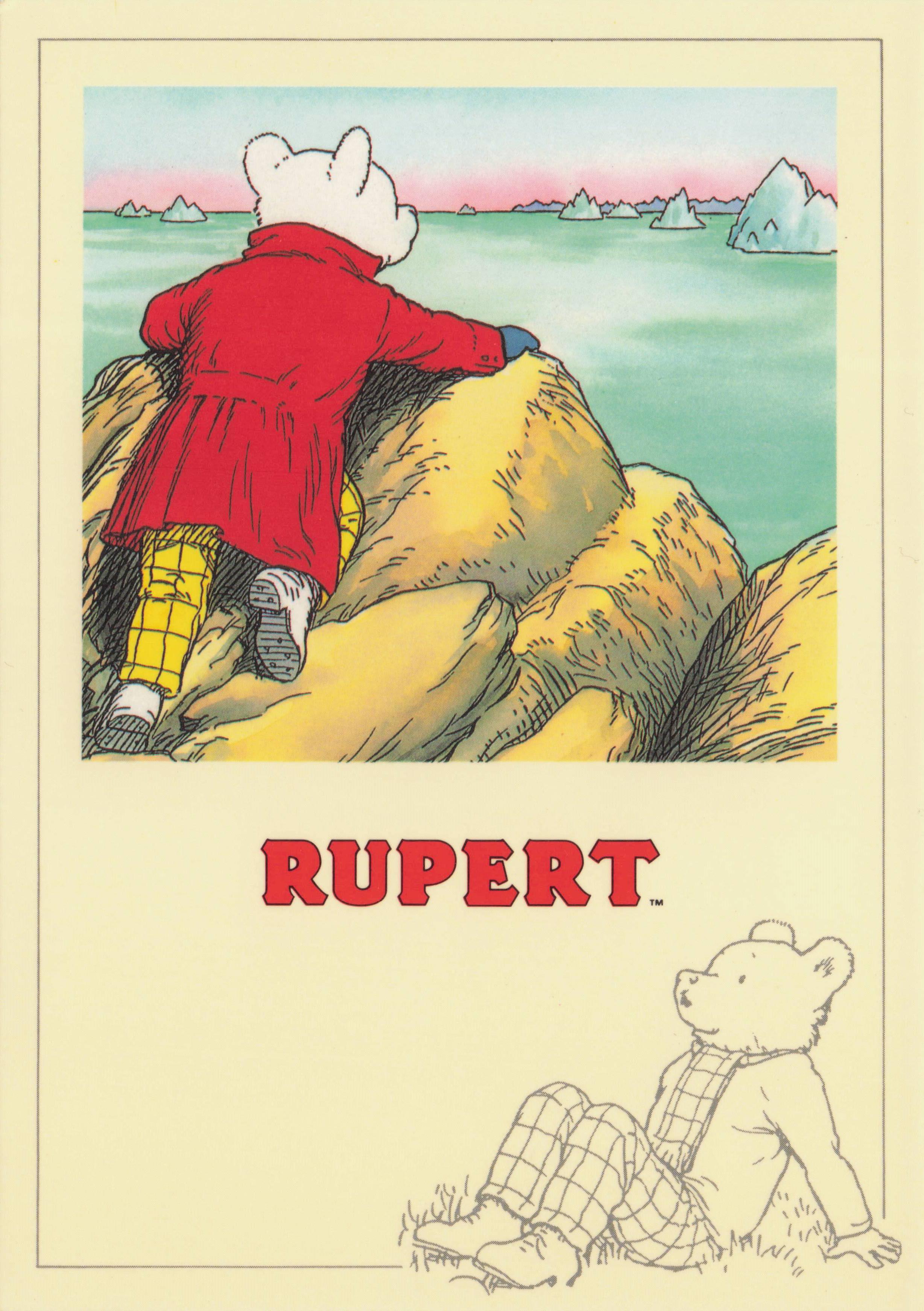 Rupert The Bear & The Iceberg WW2 Book PC777 Postcard