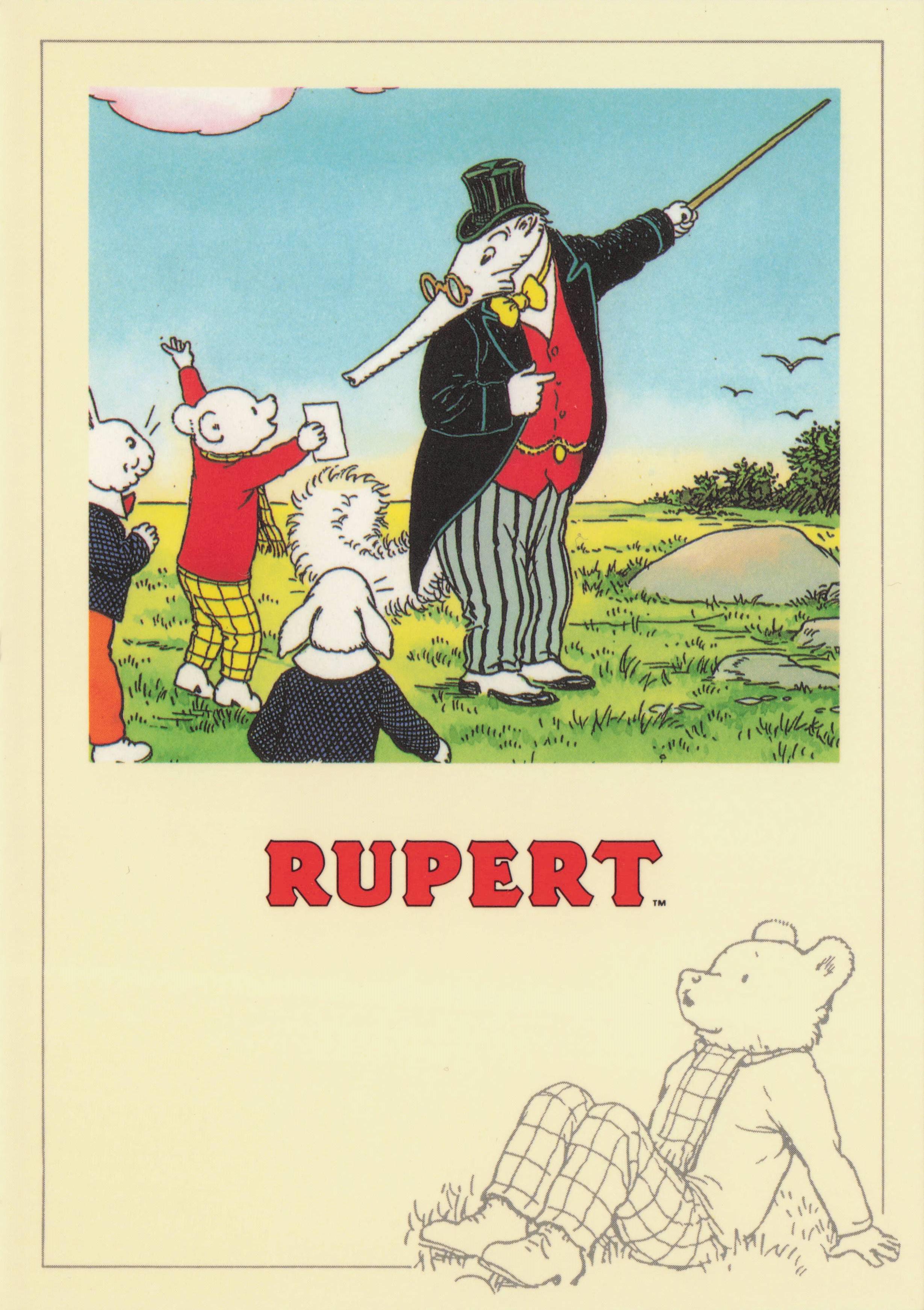 The Adventures Of Rupert The Bear in 1939 WW2 Cartoon Book PC779 Postcard