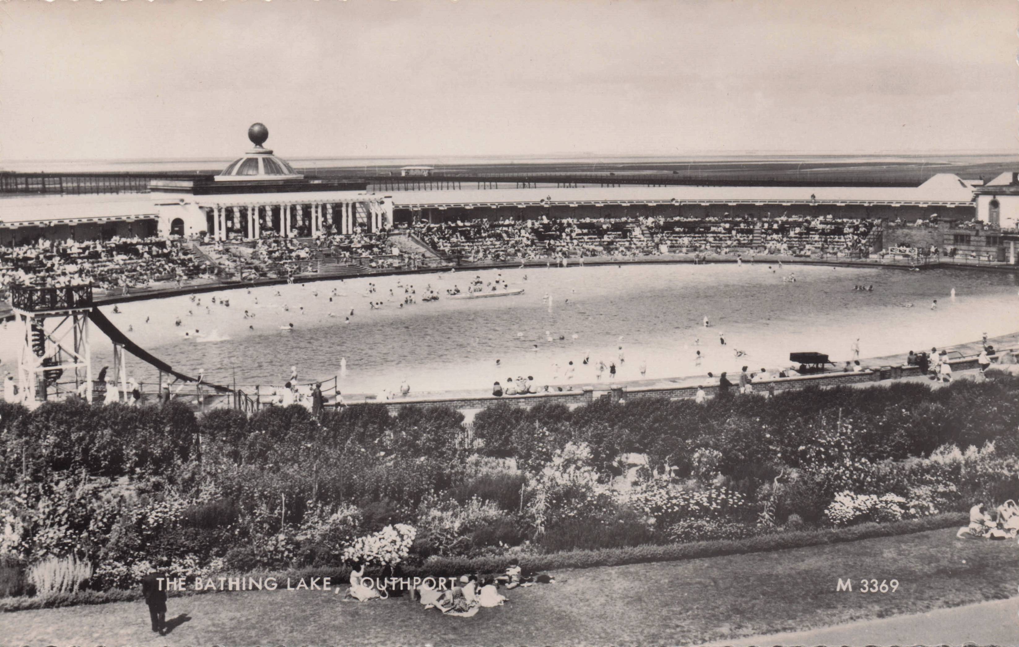 The Bathing Lake Southport & Promande Lancs TWO Valentines RPC Postcard s
