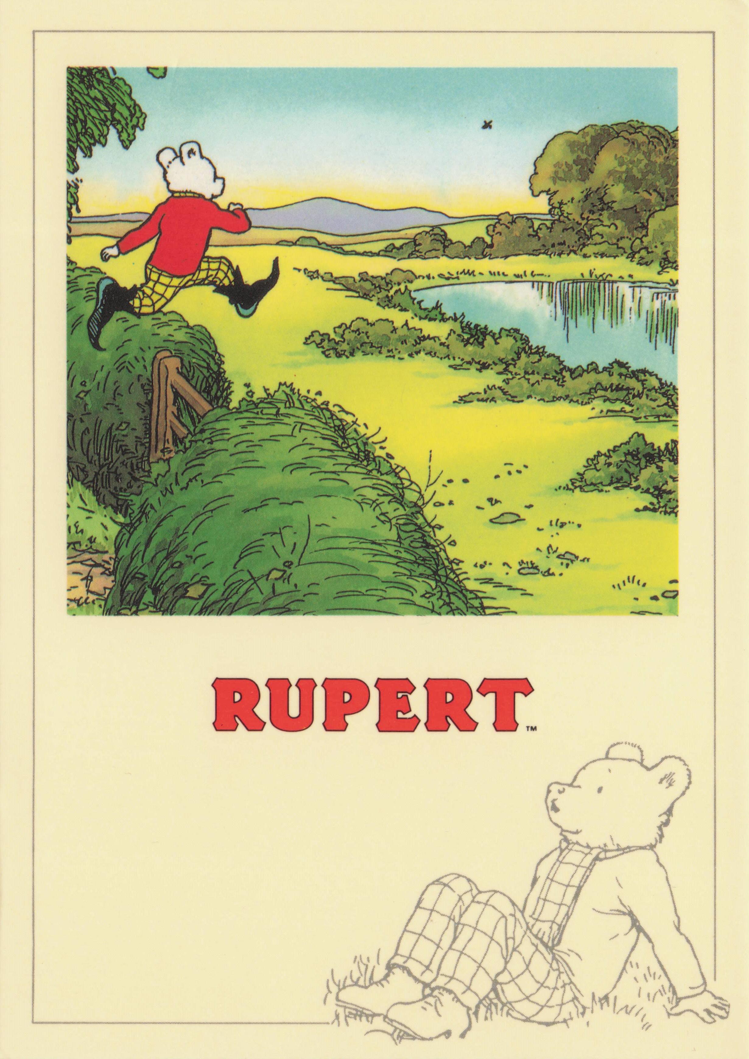 Rupert The Bear's Of Autumn New Adventures 1936 Book PC766 Postcard