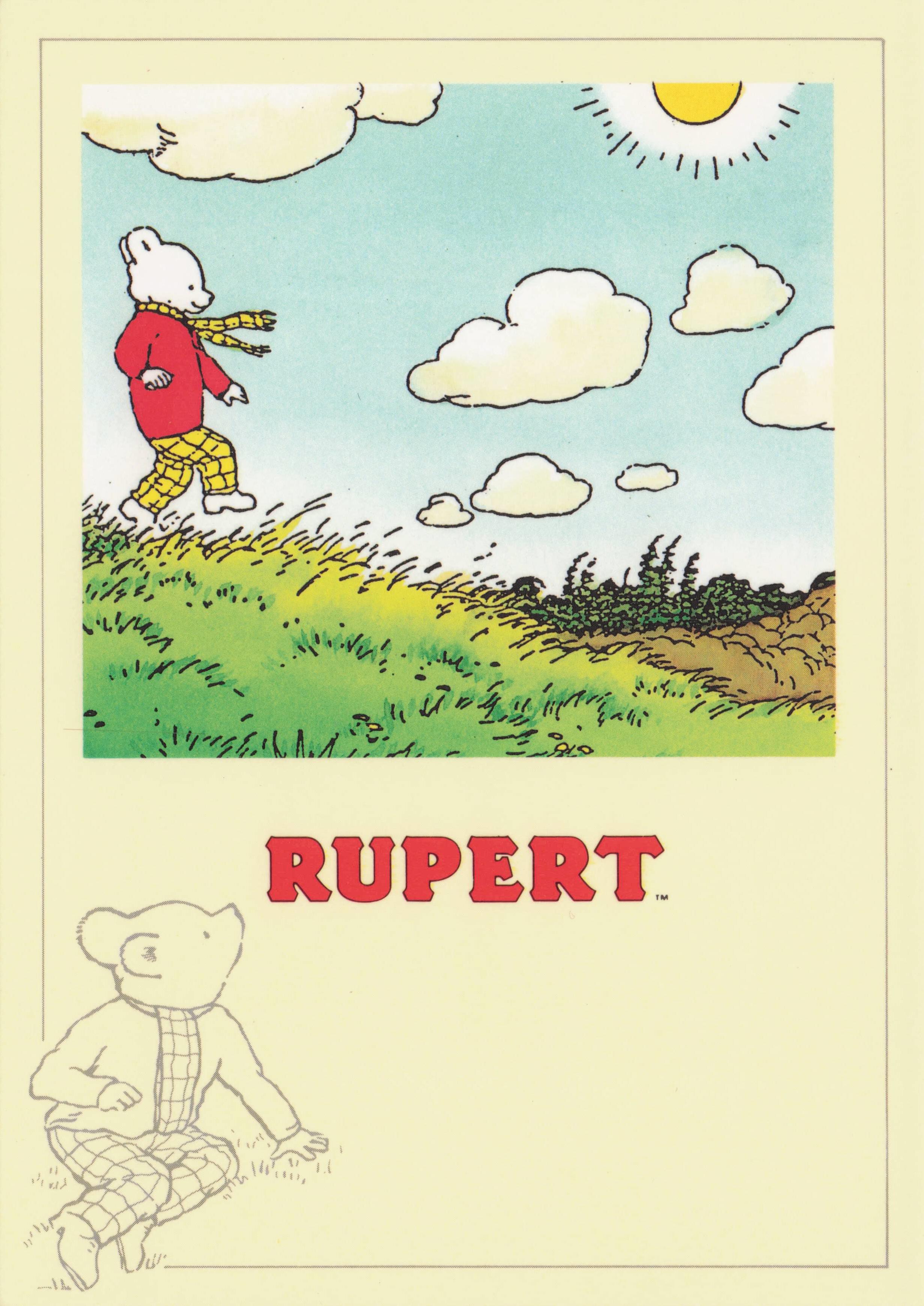 Rupert The Bear & The Wonderful Kite Old 1936 Book PC817 Postcard