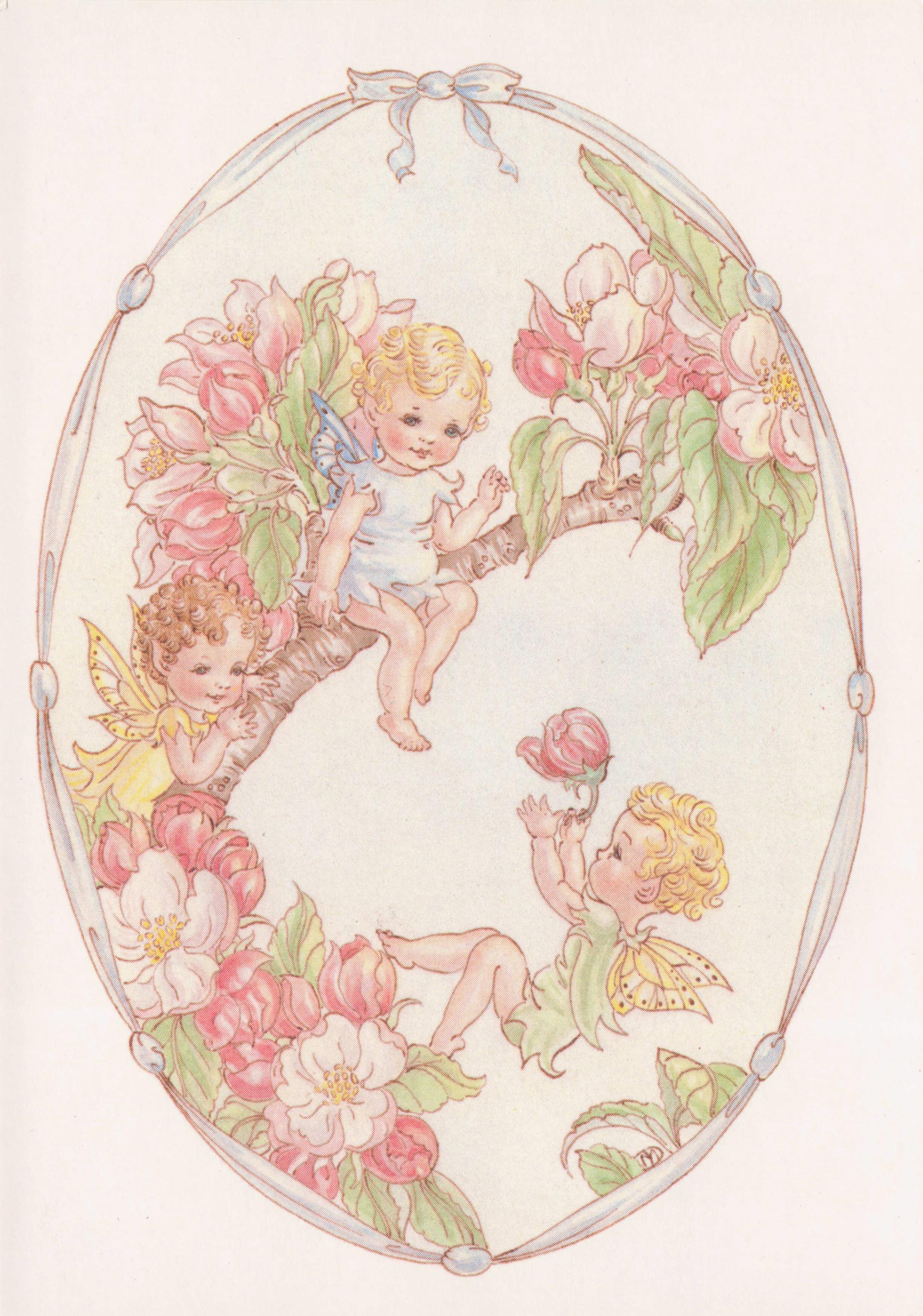 Apple Blossom Tree Fairy World Collection Marjorie Dawson Rare Postcard