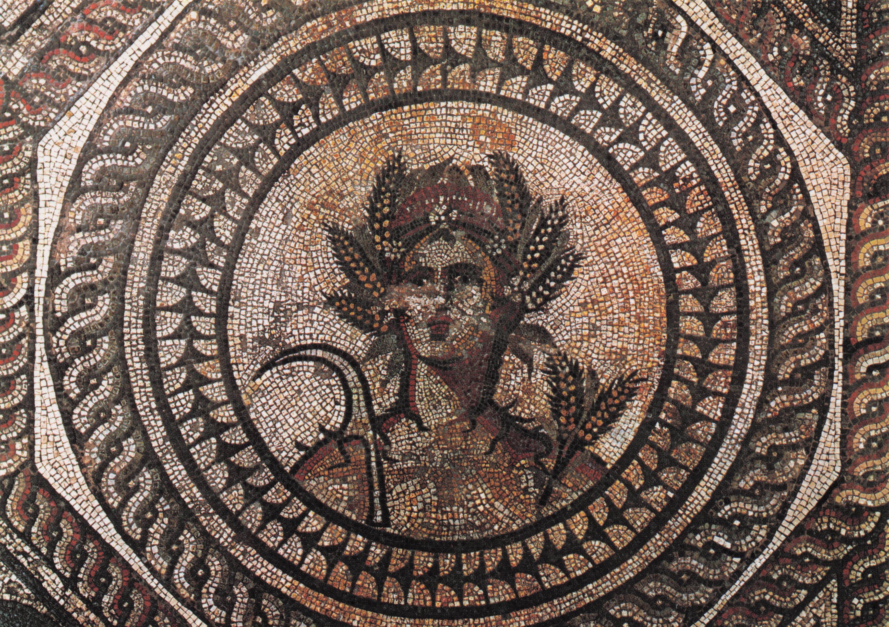 Ceres Four Seasons Old Roman Mosaic Cirencester Agriculture Goddess Postcard