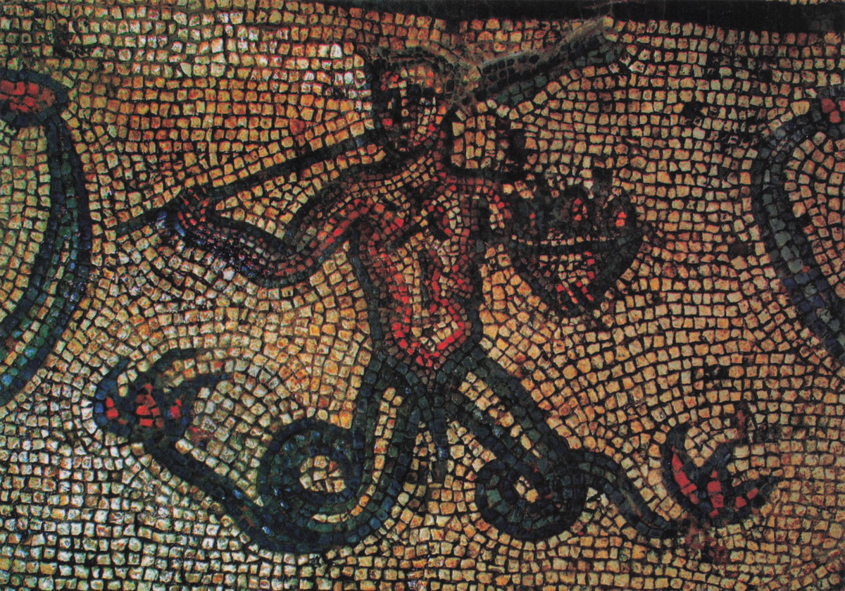 Bi Tailed Merman Male Mermaid Roman Antique Carving Sculpture Postcard