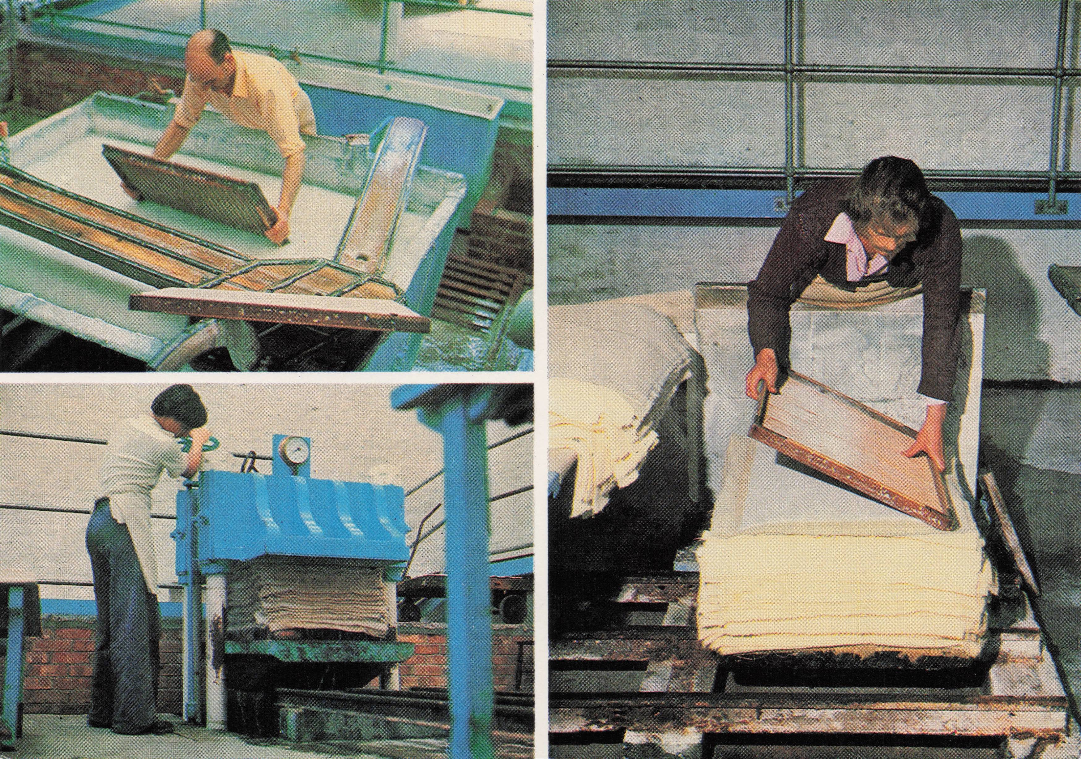 Paper Makers Making at Wookey Hole Somerset Crafts Centre Postcard