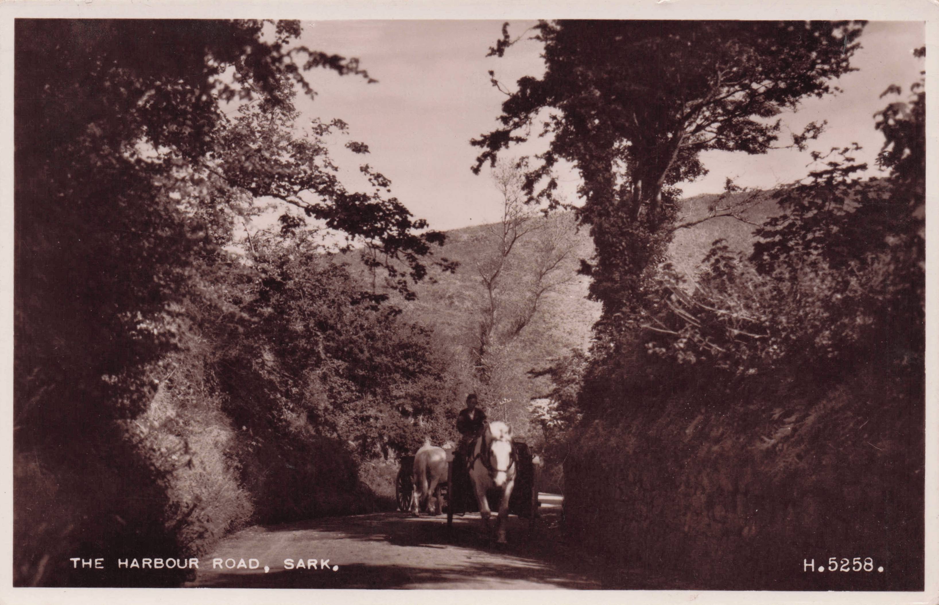 Harbour Road Isle Of Sark Channel Islands Antique Real Photo Postcard