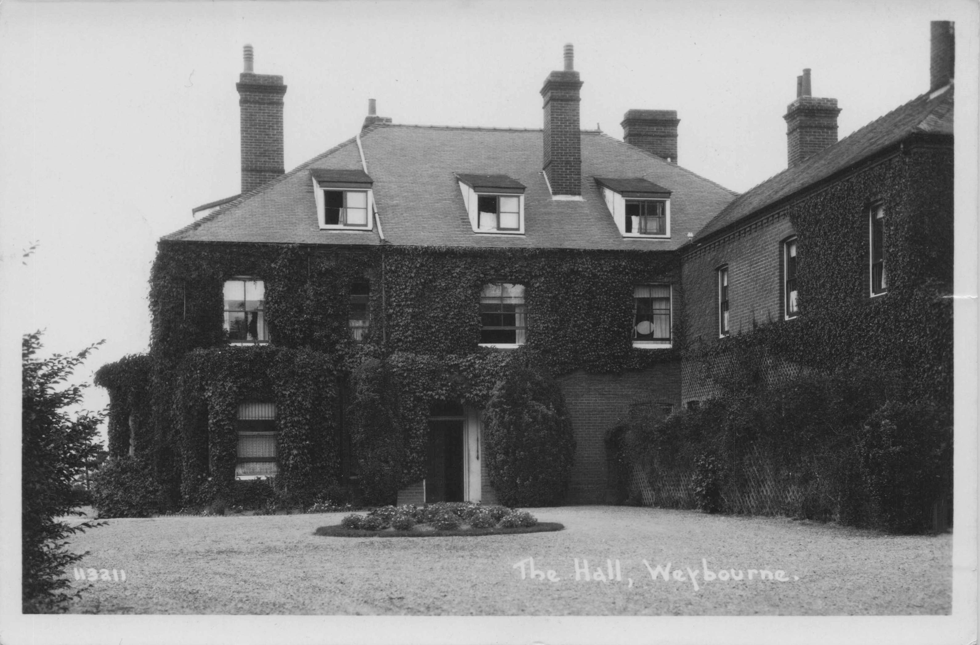 Weybourne House Hall Norfolk Antique Real Photo Rare Old Postcard