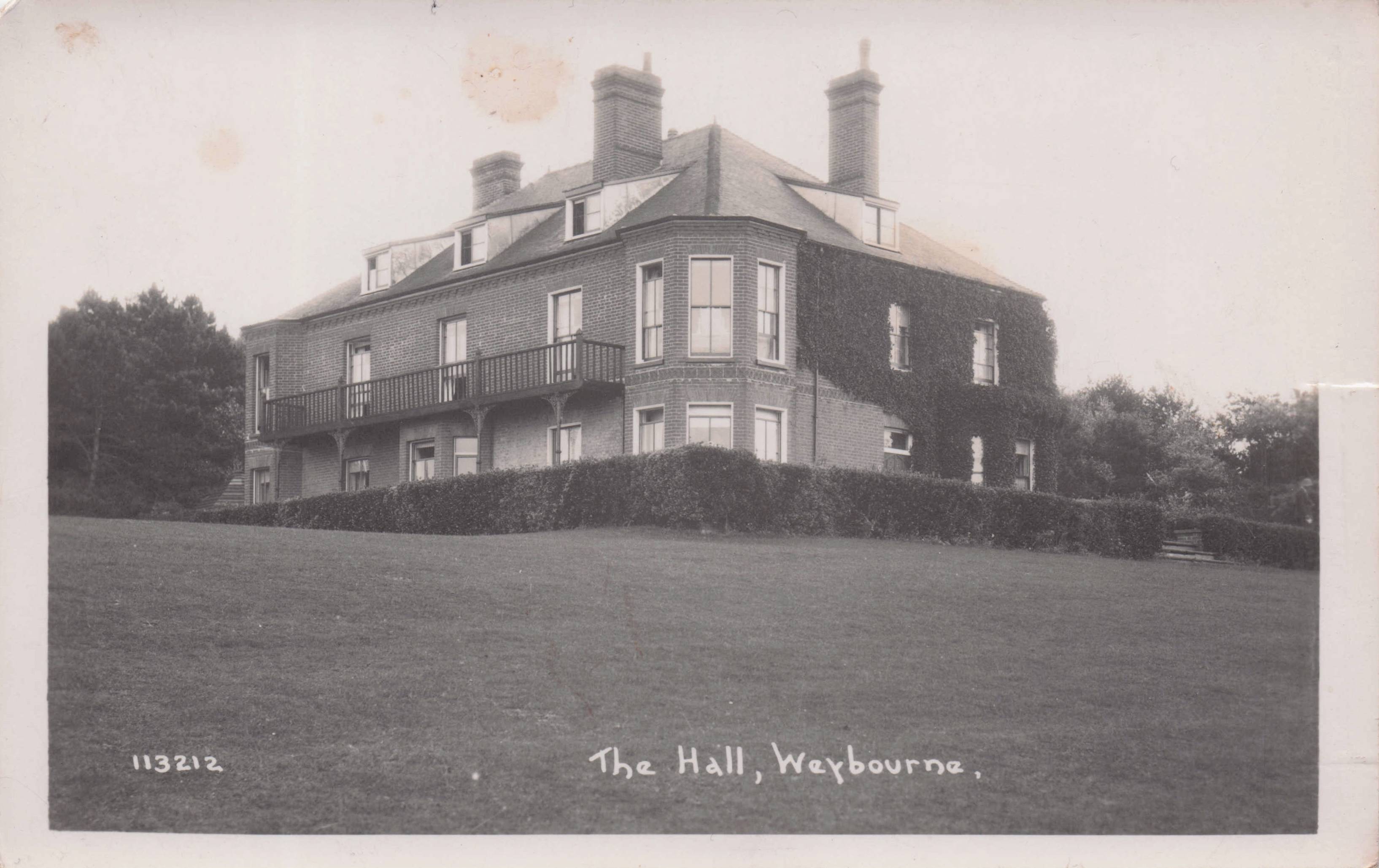 Weybourne Hall Norfolk Antique Real Photo Postcard