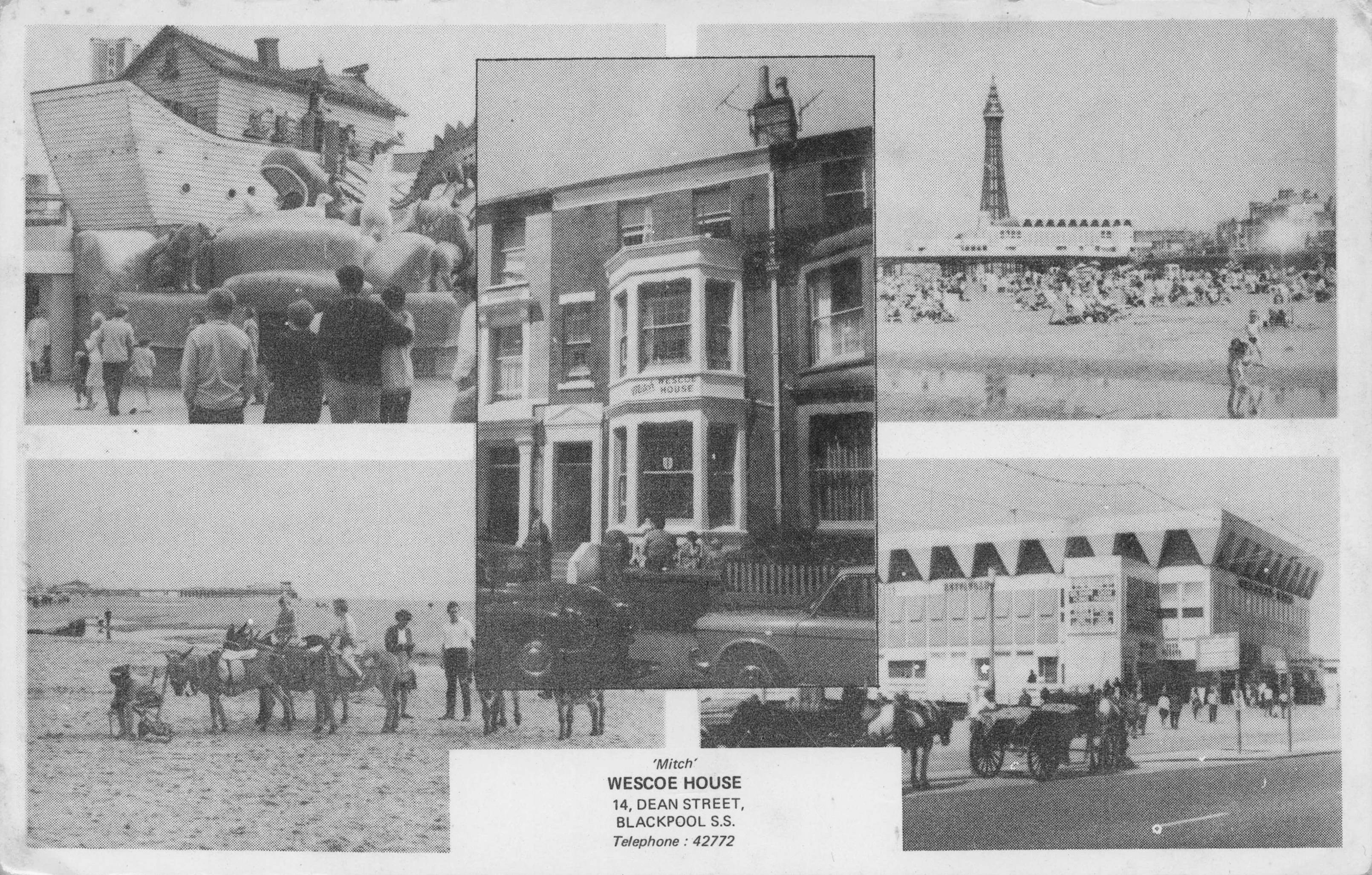 Wescoe House Dean Street Blackpool Bouncy Castle Lancashire Old Postcard