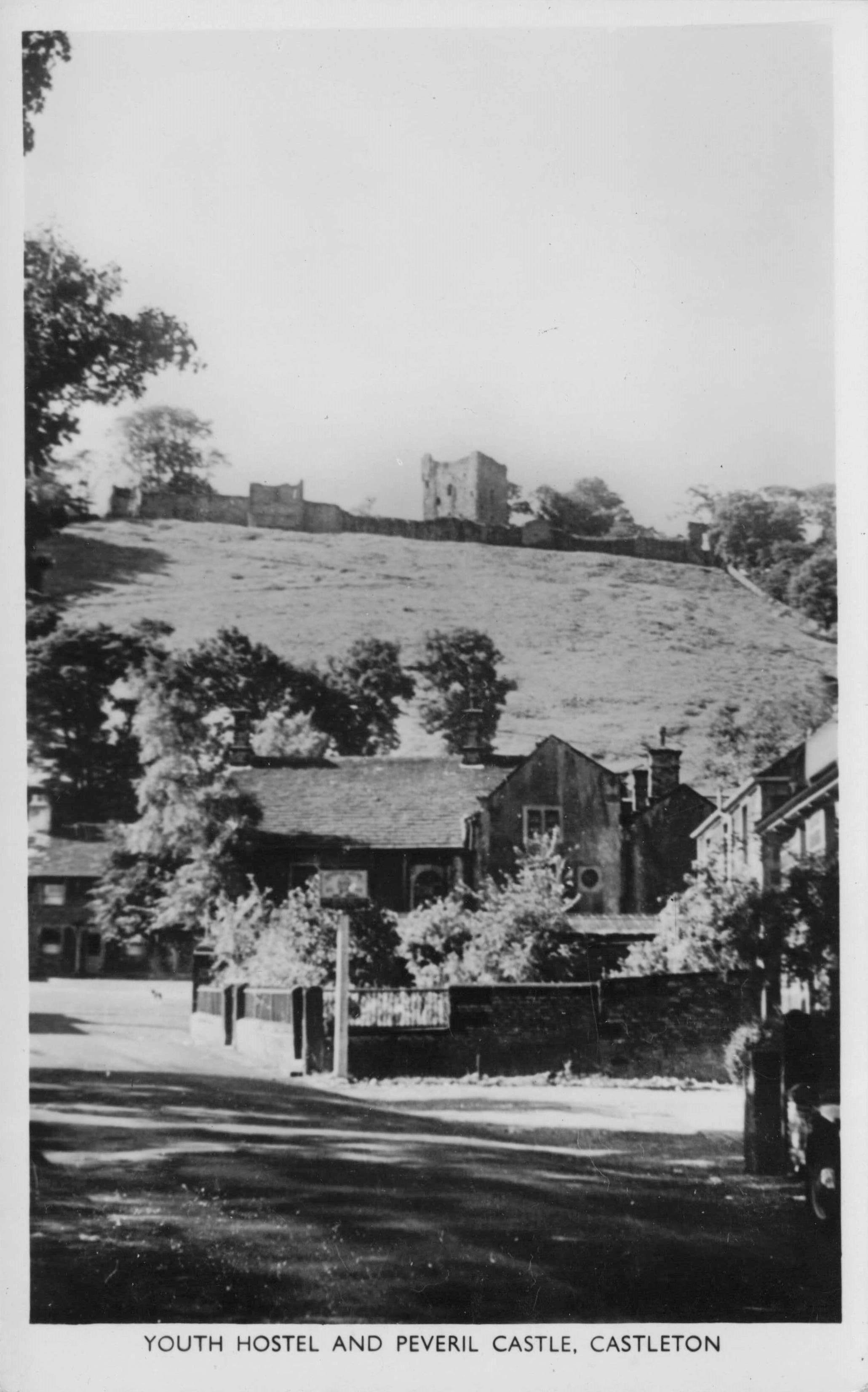 Youth Hostel Castleton Reception Driveway Face Sign Old Real Photo Postcard