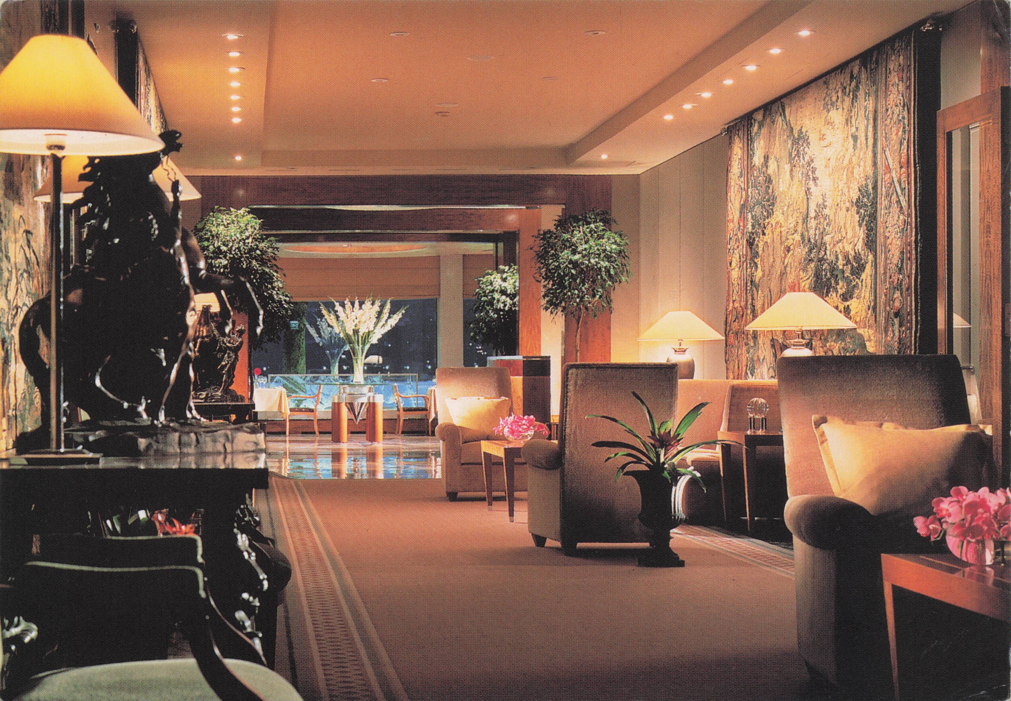 Hotel President Wilson Geneve Reception Interior Switzerland Rare Postcard