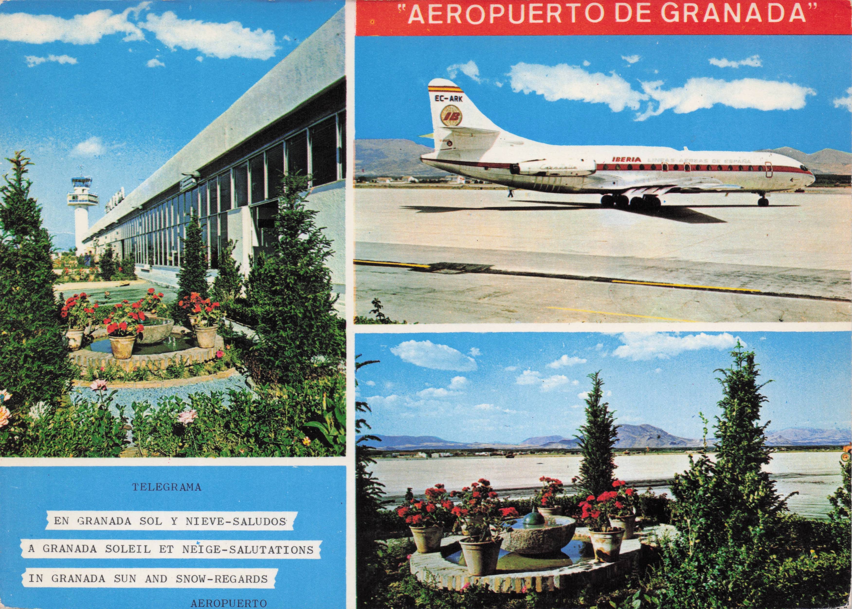 Granada Airport Spain Aeropuerto Postcard