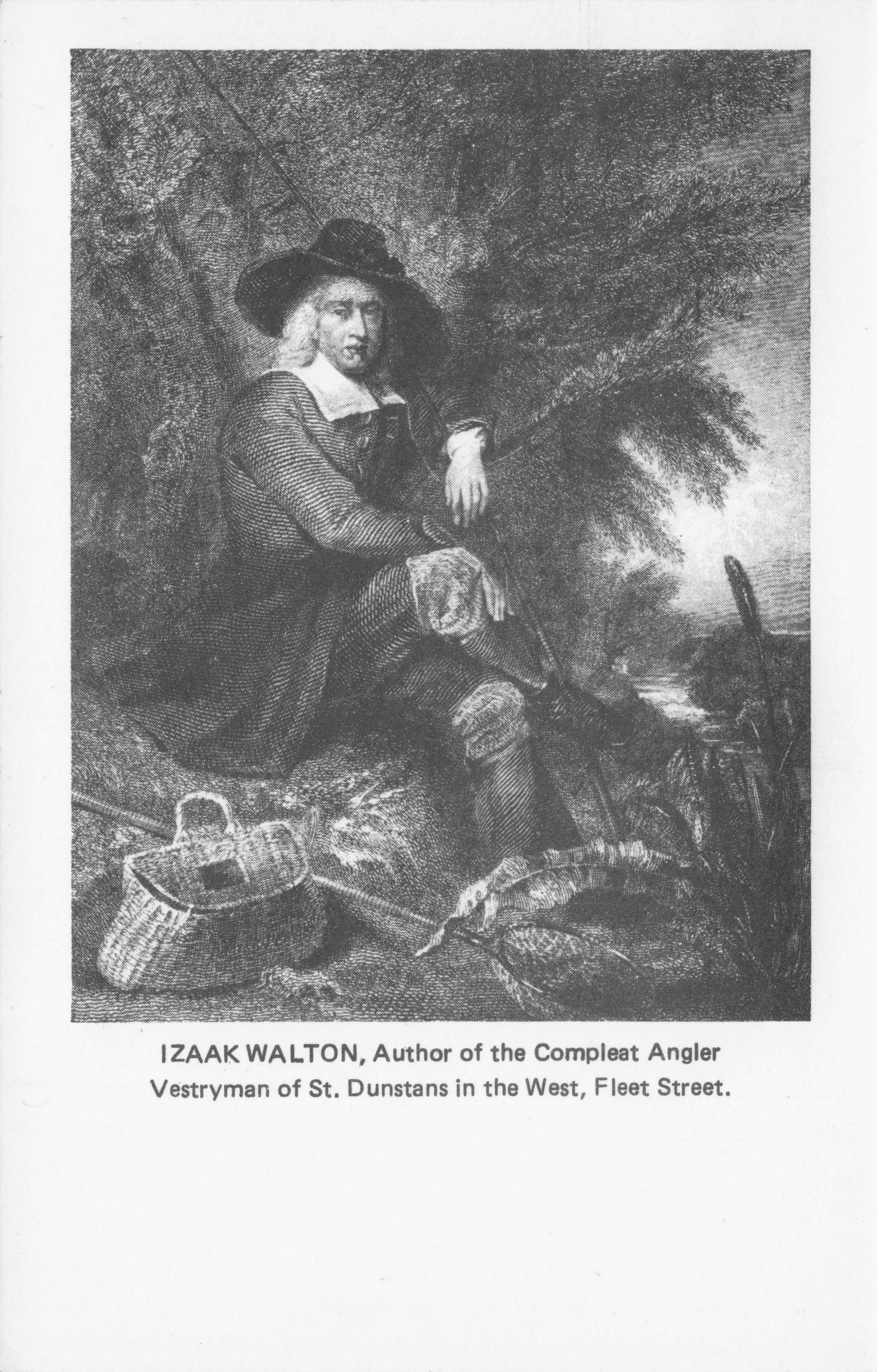 Izaak Walton Book Author The Compleat Angler Postcard