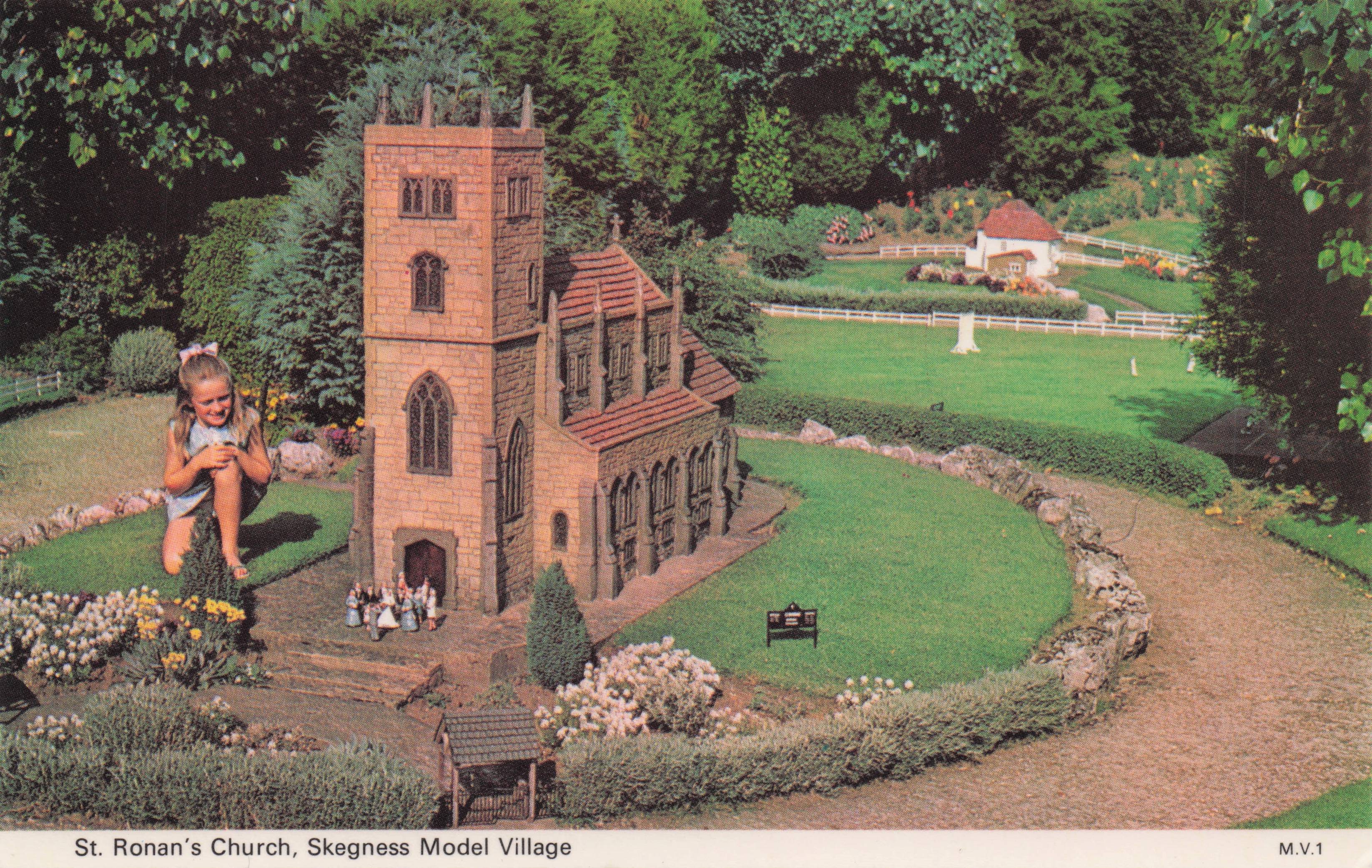 St Romans Church Skegness Model Village Lincs Vintage Postcard