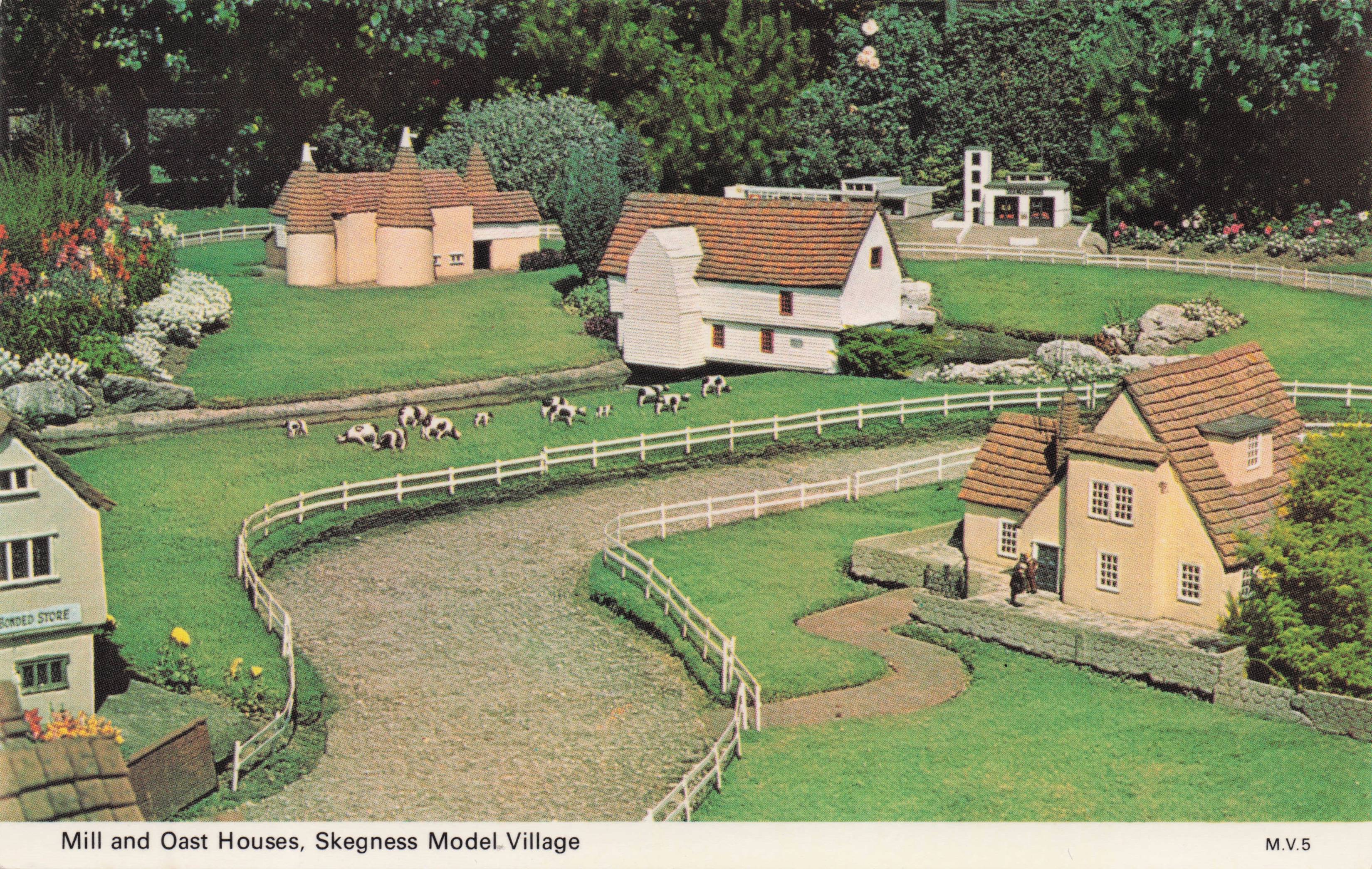 Mill & Moat House Skegness Model Village Lincolnshire Vintage Postcard