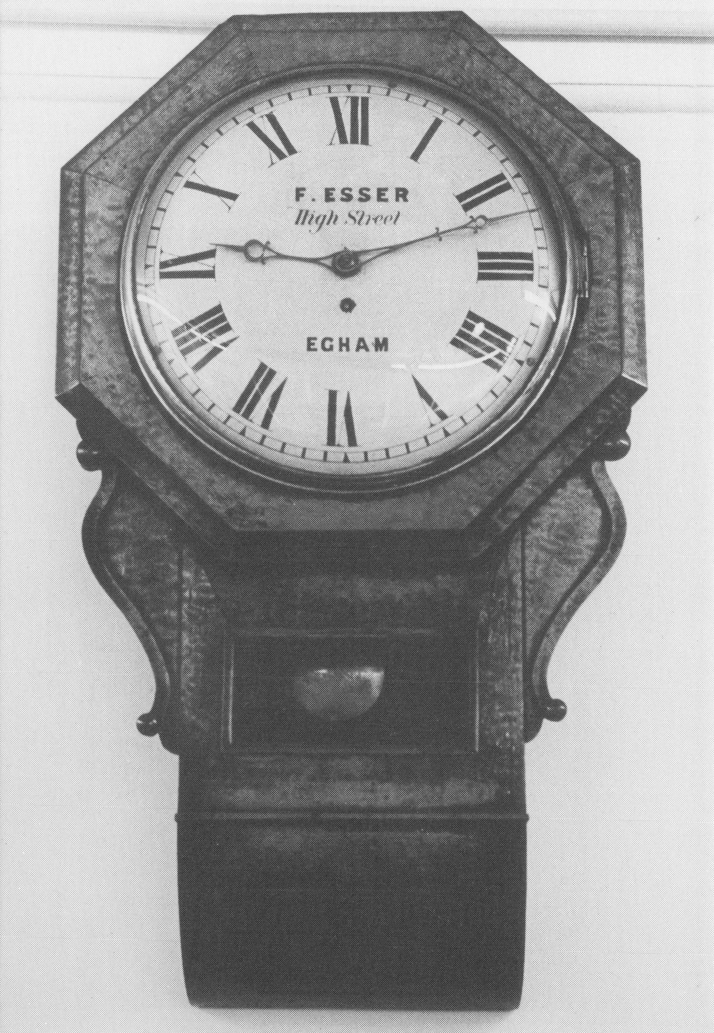 Antique Egham High Street Esser Clock Hythe Thorpe Surrey Museum Postcard