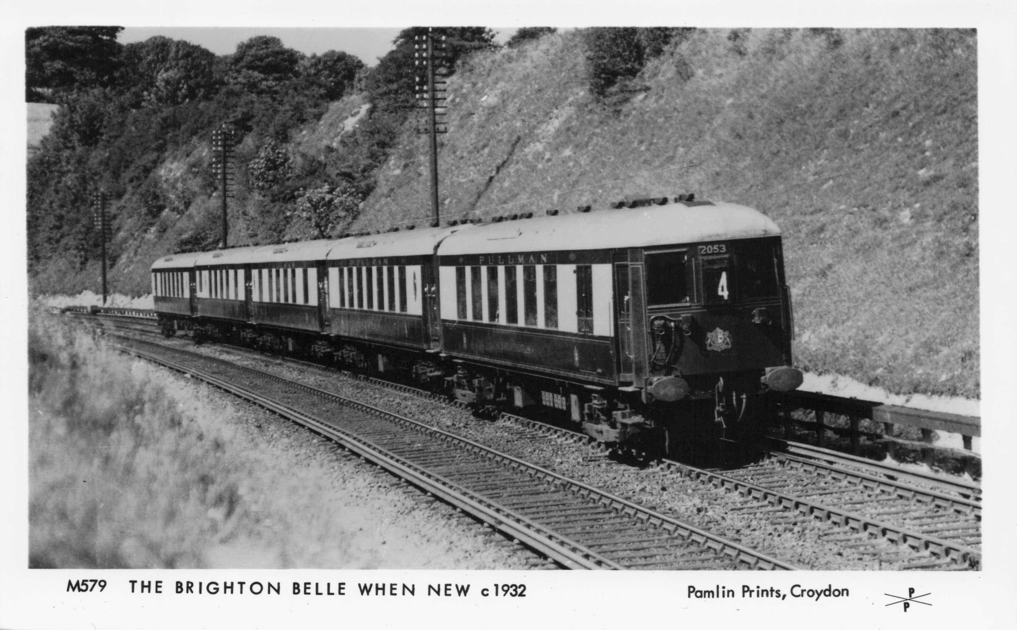 Brighton Belle When New in 1932 Train Real Photo Pamlin Prints Postcard