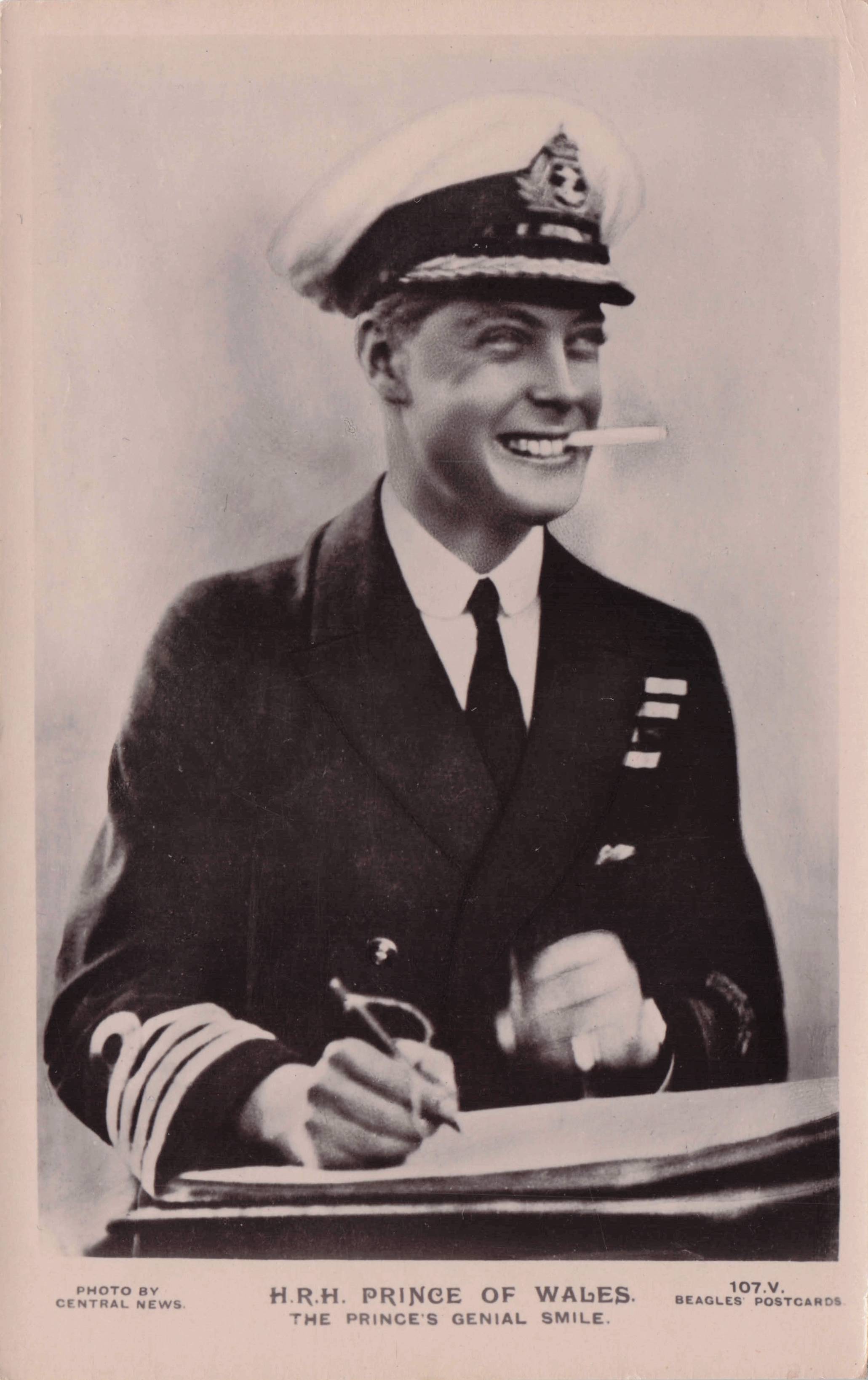 The Prince Of Wales Genial Smile King Charles Antique Real Photo Beagles Postcard