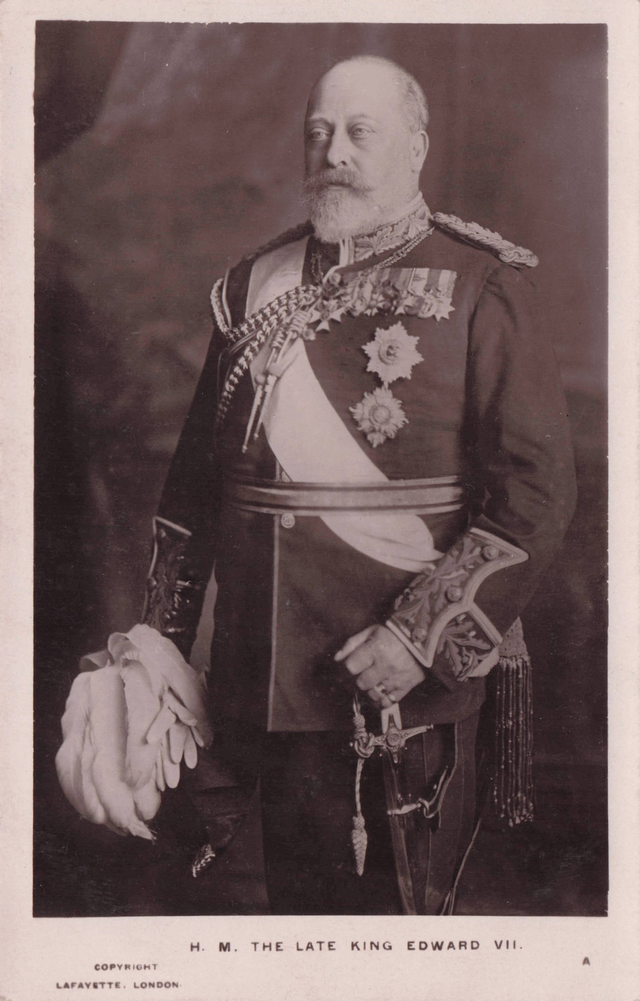 His Majesty The Late King Edward VII Old Real Photo WHS Postcard