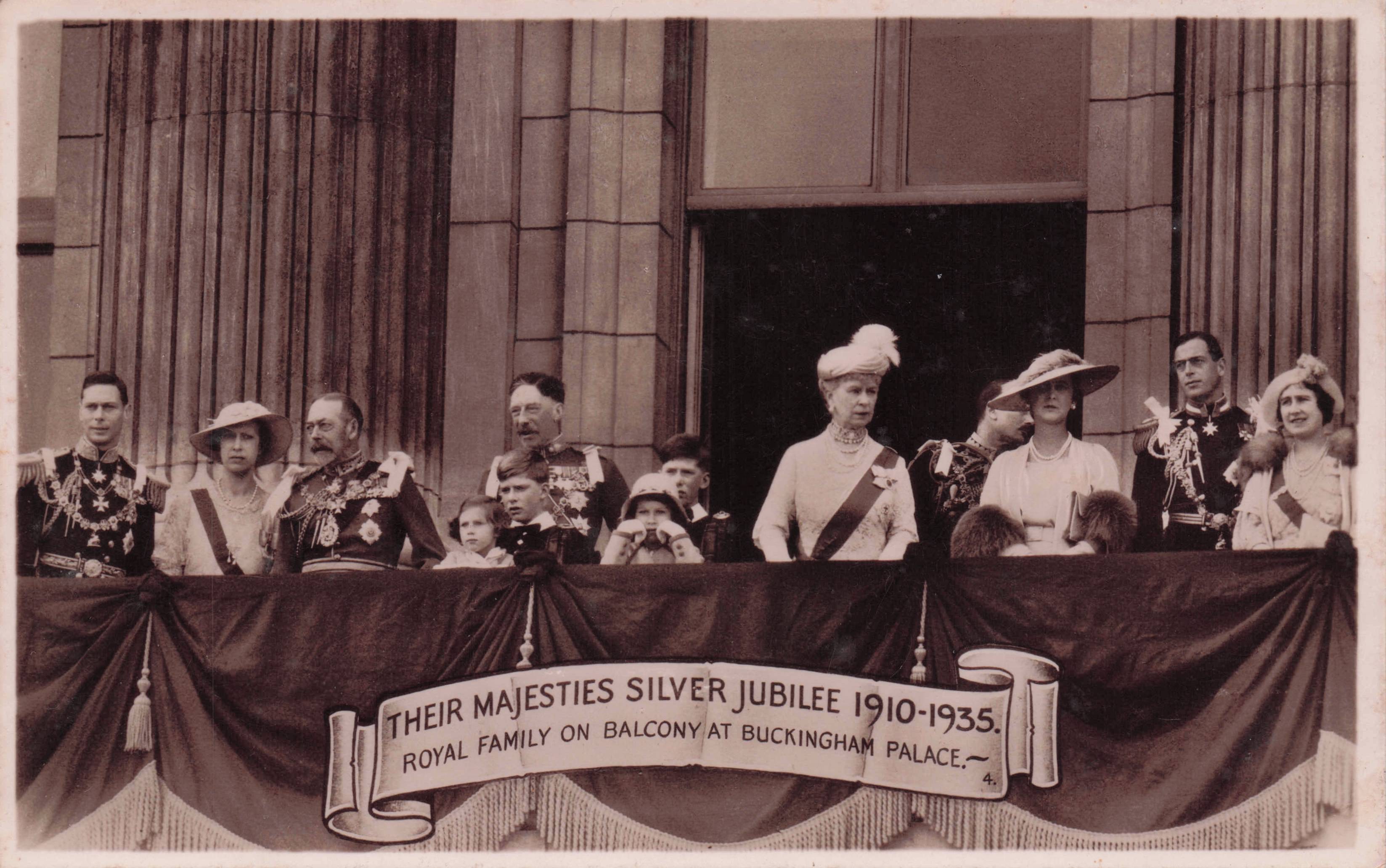 His Majesties Silver Jubilee King George VI Queen Mary Excel Real Photo Postcard