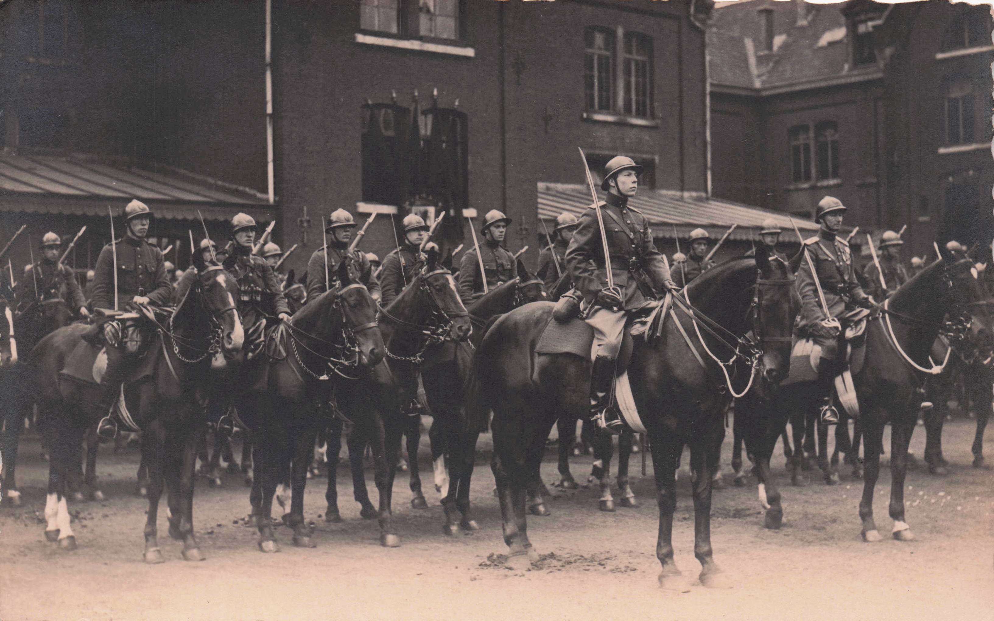 Belgium Military Royal Procession Parade Vintage Unidentified Postcard
