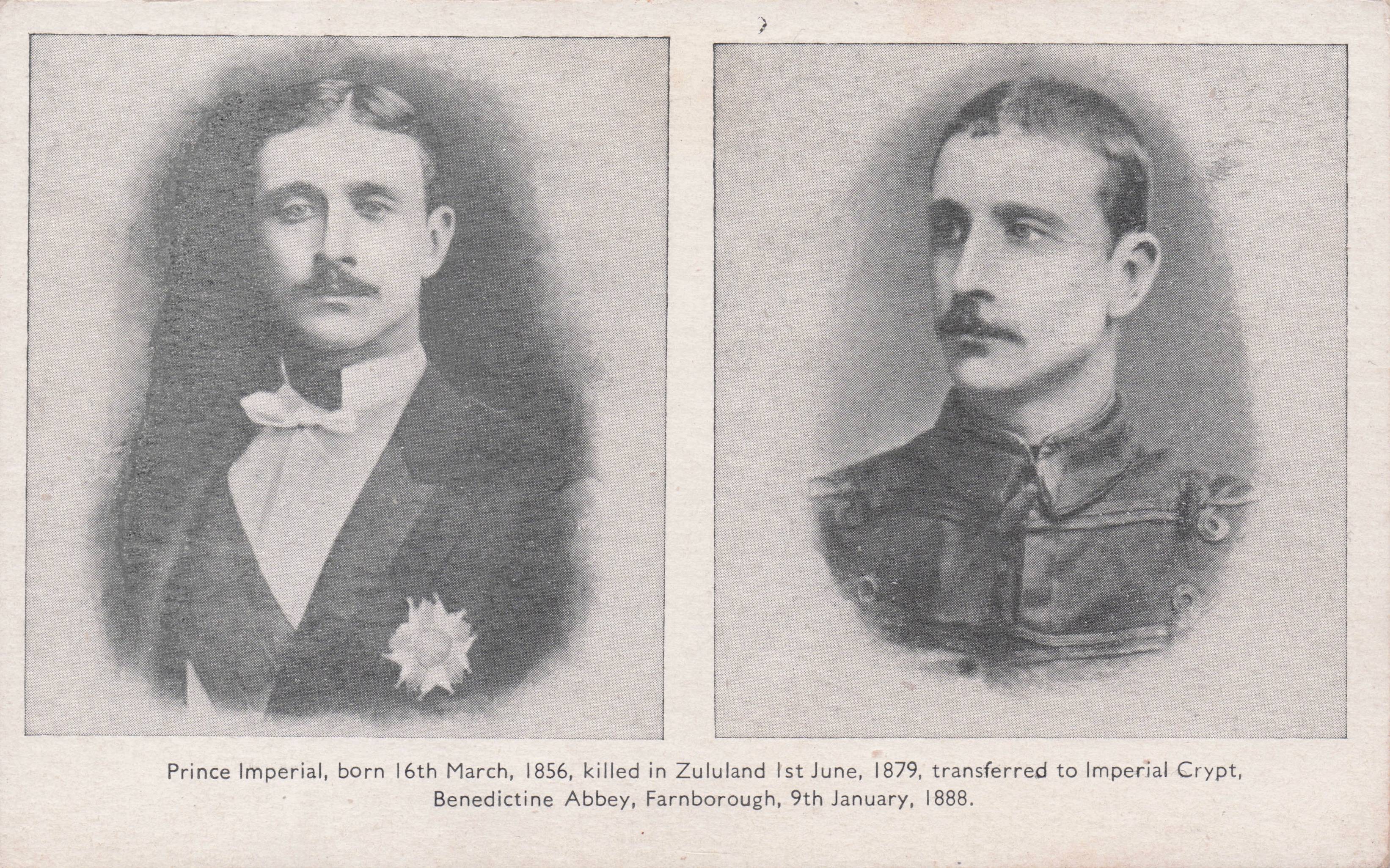 Louis Napoleon French Prince Killed In Zululand Antique RIP Zulu War Postcard