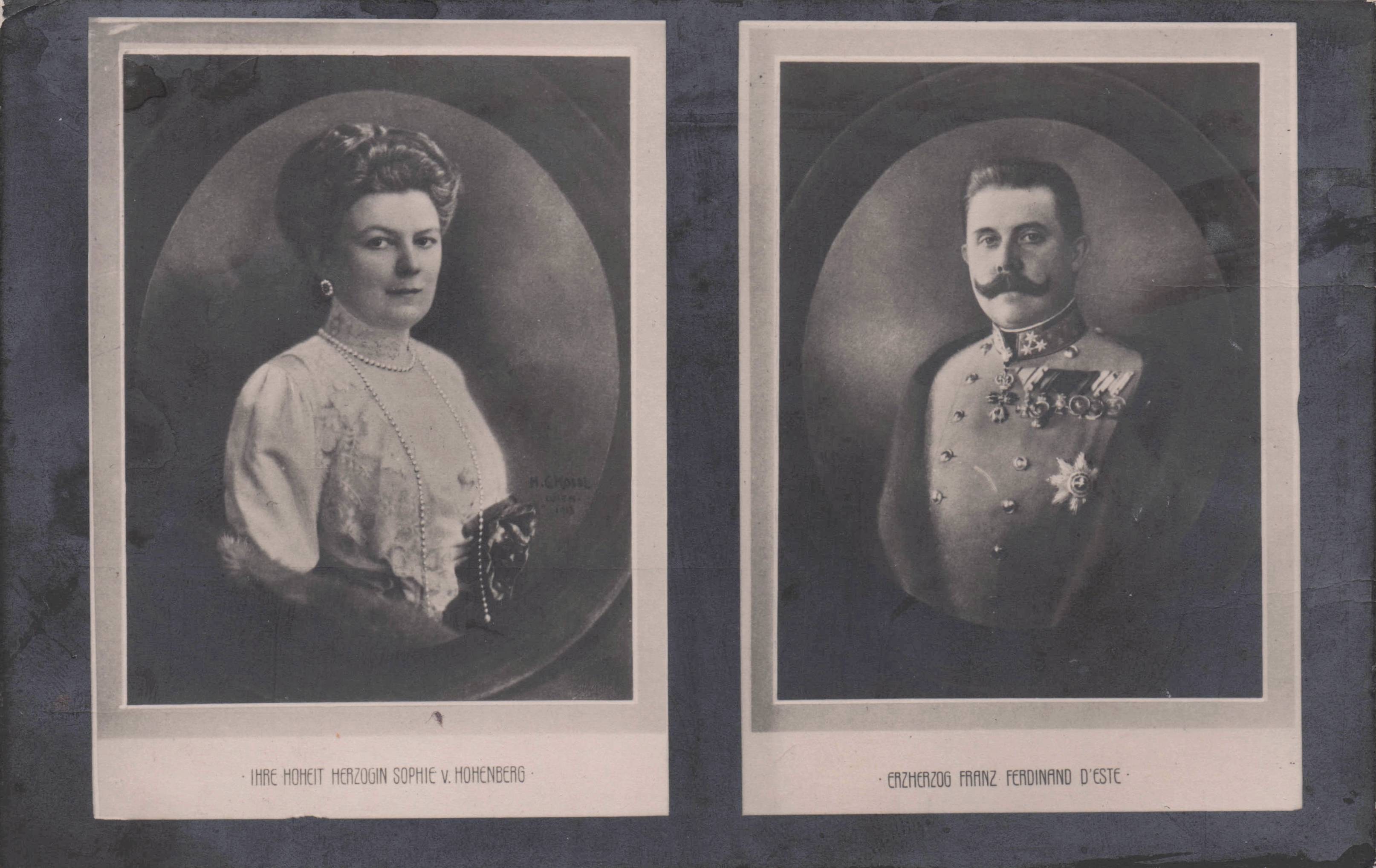 Archduke Franz Ferdinand of Austria & Duchess Sophie Royal Antique Postcard
