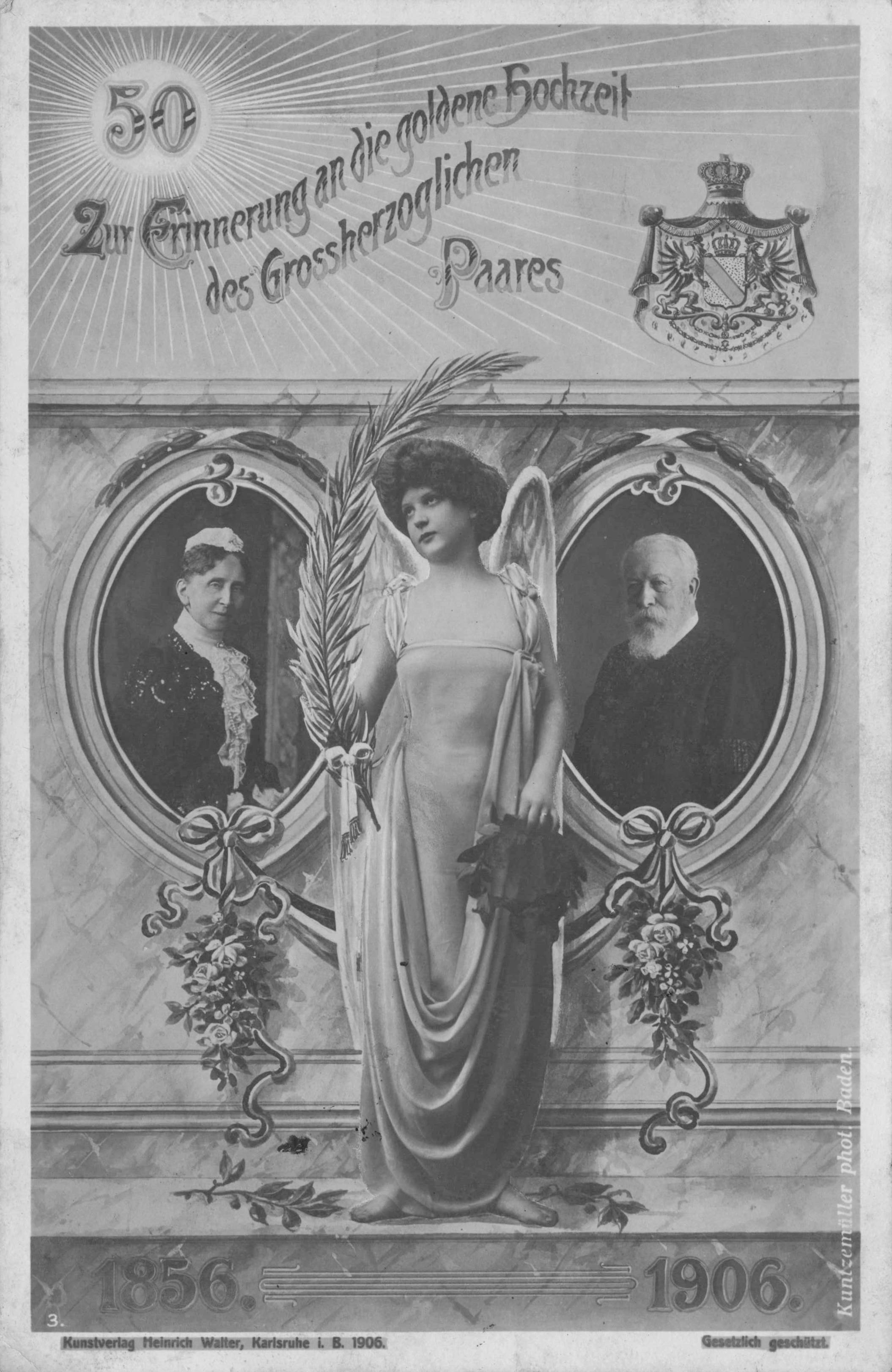 Kaiser Wilhelm II Princess Victoria Hohenzollern Spirit 25 Years 1906 Royal Postcard