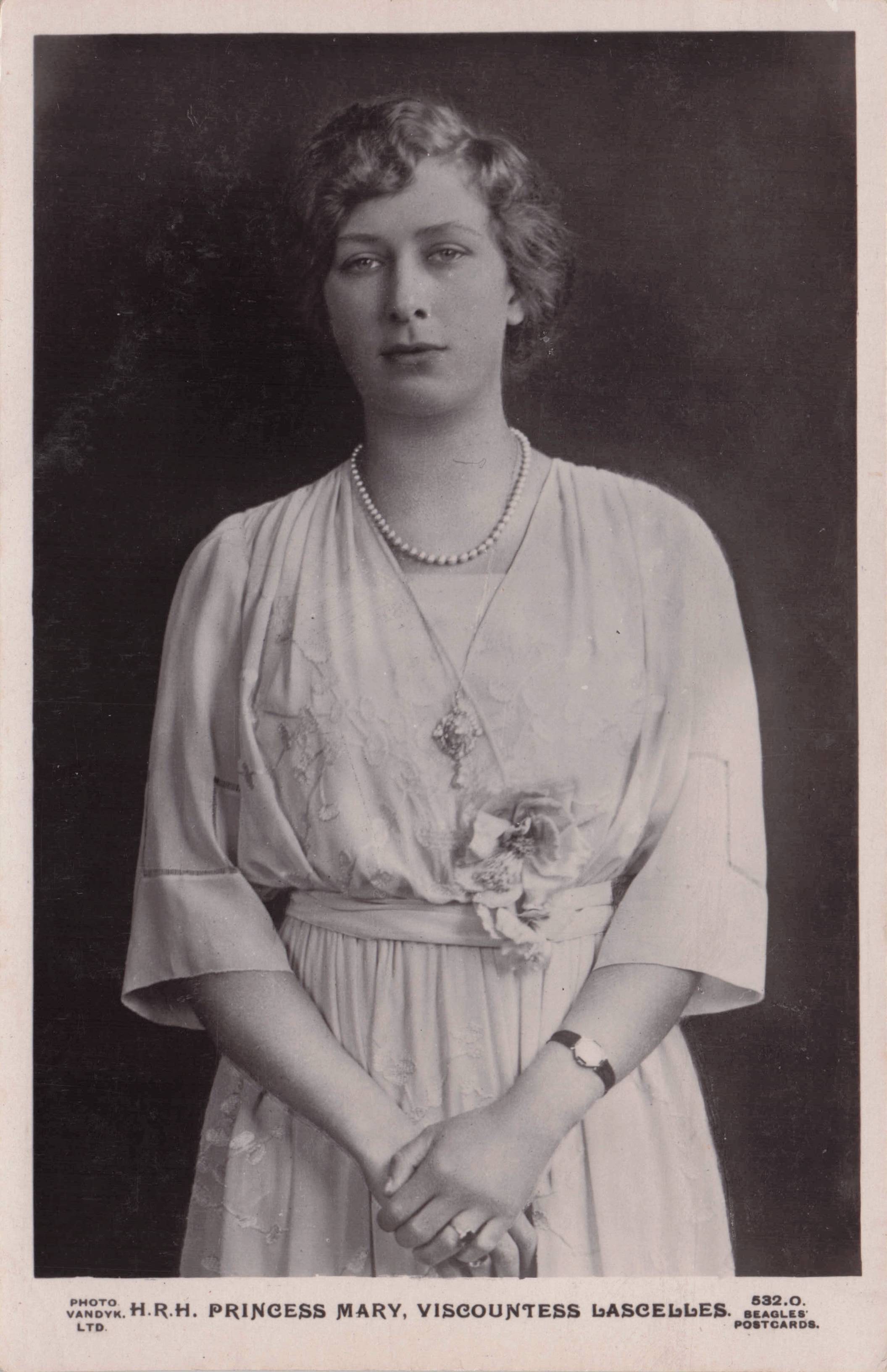 Princess Mary Viscountess Lascelles Real Photo Old Beagles Royalty Postcard